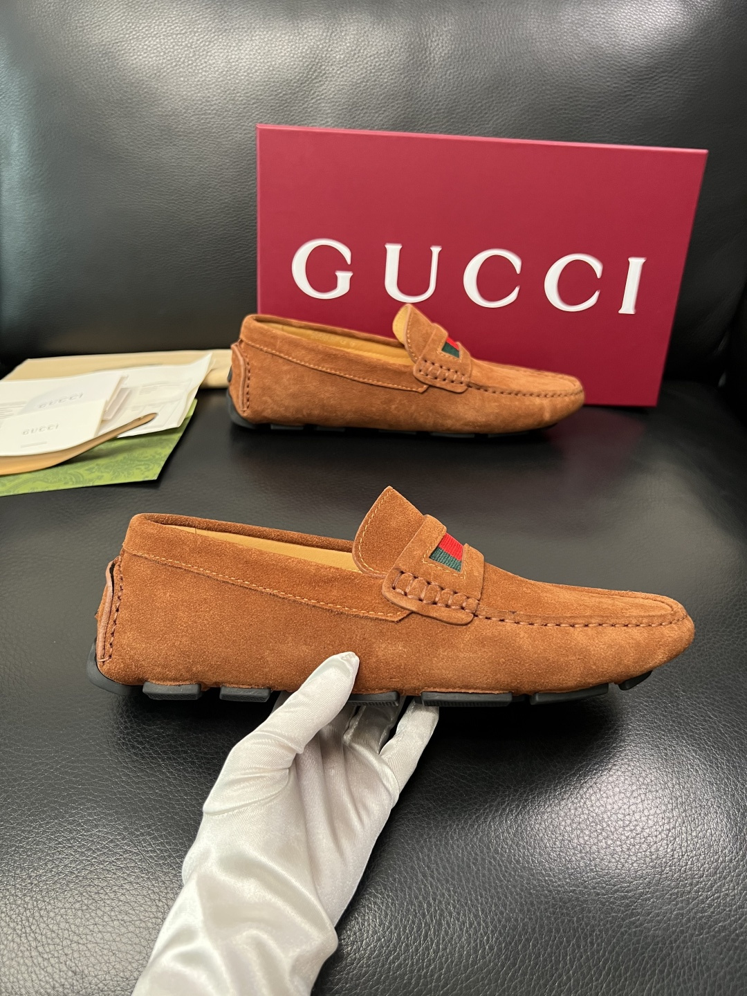 Gucci 高品质  顶级工艺品  古奇  豆豆鞋专柜经典款原厂配置，意大利进口牛皮面料，进口牛皮内里垫