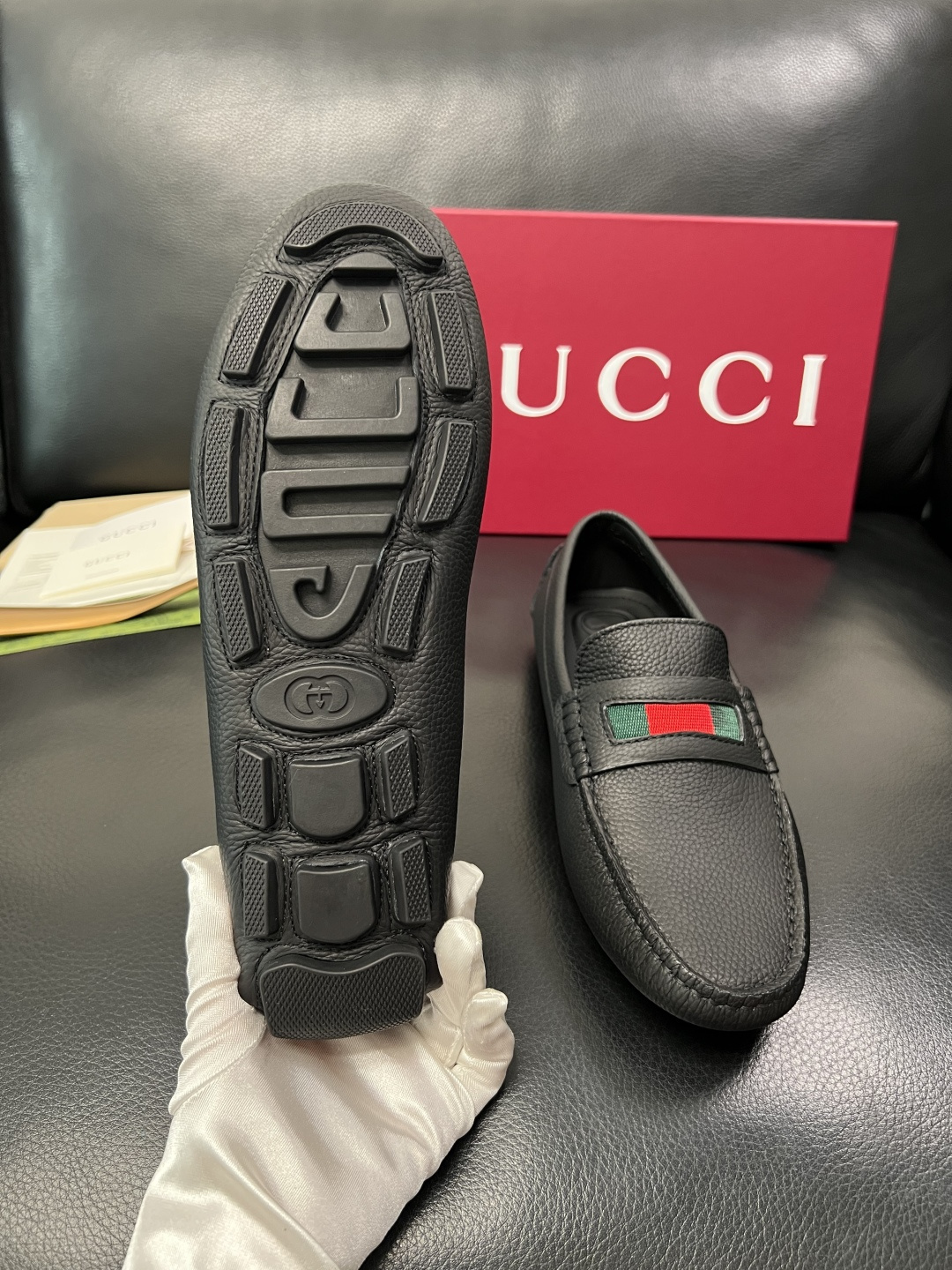 Gucci 高品质  顶级工艺品  古奇  豆豆鞋专柜经典款原厂配置，意大利进口牛皮面料，进口牛皮内里垫
