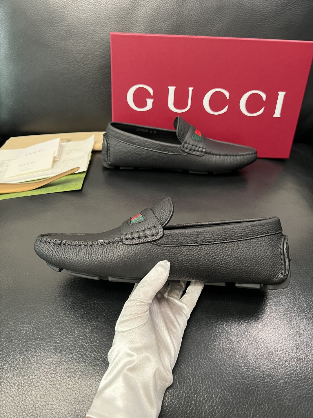 Gucci 高品质  顶级工艺品  古奇  豆豆鞋专柜经典款原厂配置，意大利进口牛皮面料，进口牛皮内里垫