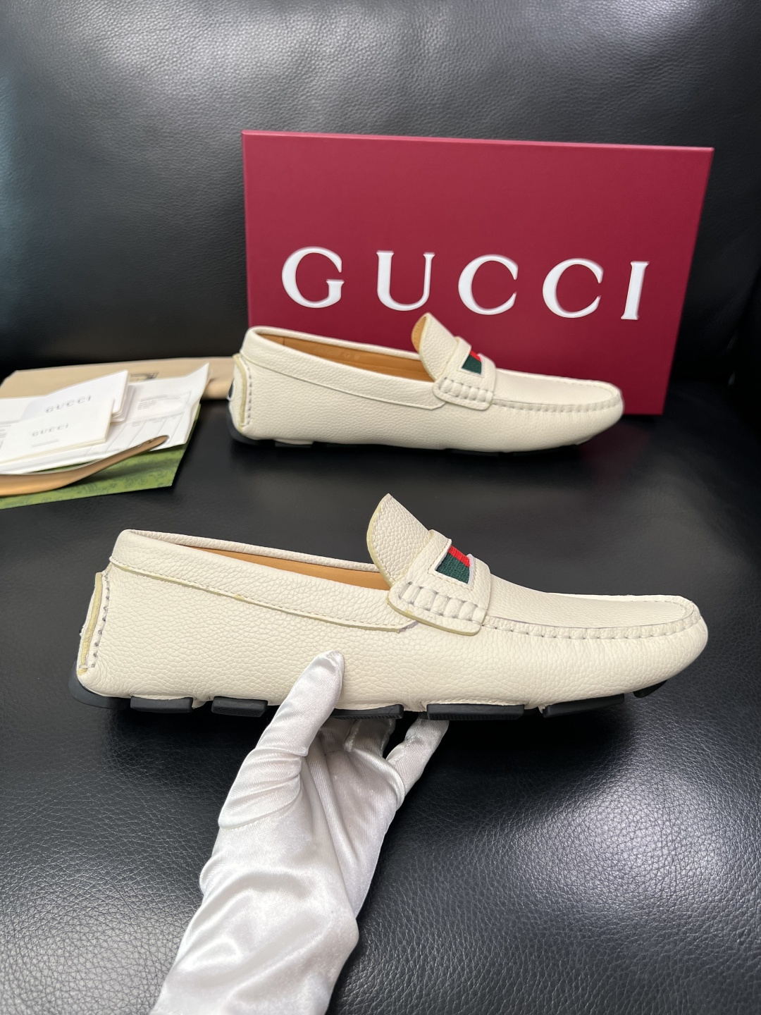 Gucci 高品质  顶级工艺品  古奇  豆豆鞋专柜经典款原厂配置，意大利进口牛皮面料，进口牛皮内里垫