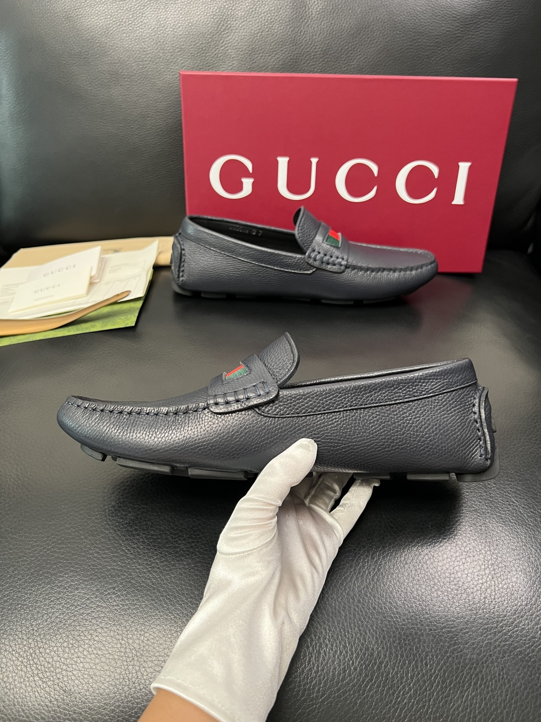Gucci 高品质  顶级工艺品  古奇  豆豆鞋专柜经典款原厂配置，意大利进口牛皮面料，进口牛皮内里垫
