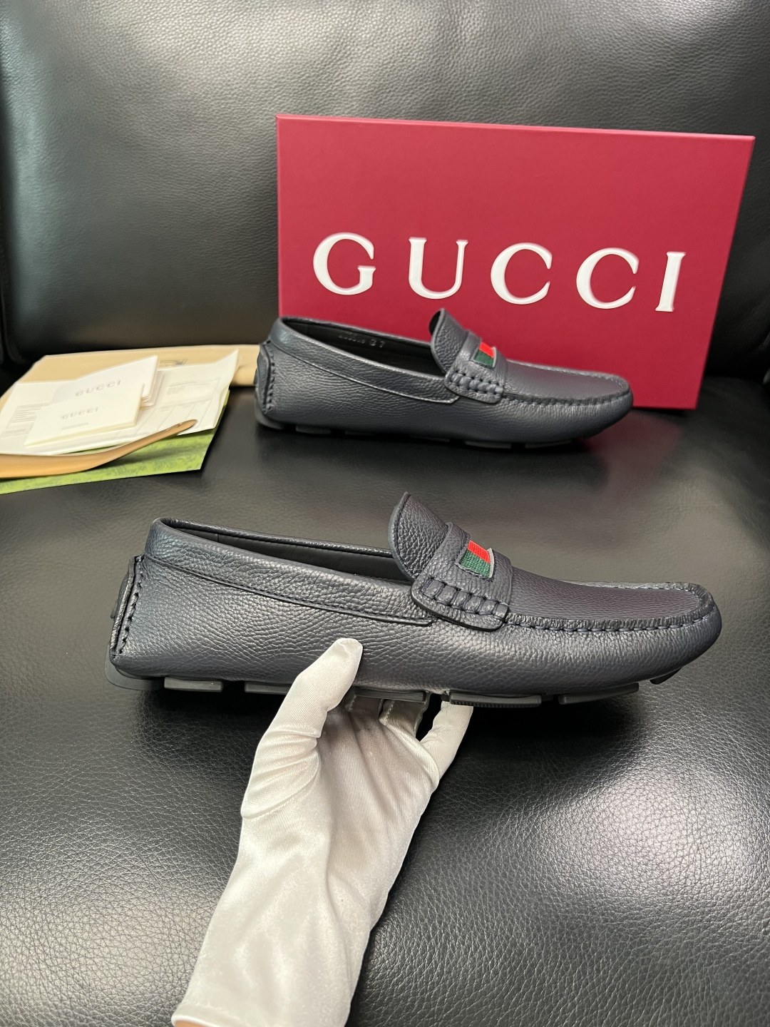 Gucci 高品质  顶级工艺品  古奇  豆豆鞋专柜经典款原厂配置，意大利进口牛皮面料，进口牛皮内里垫