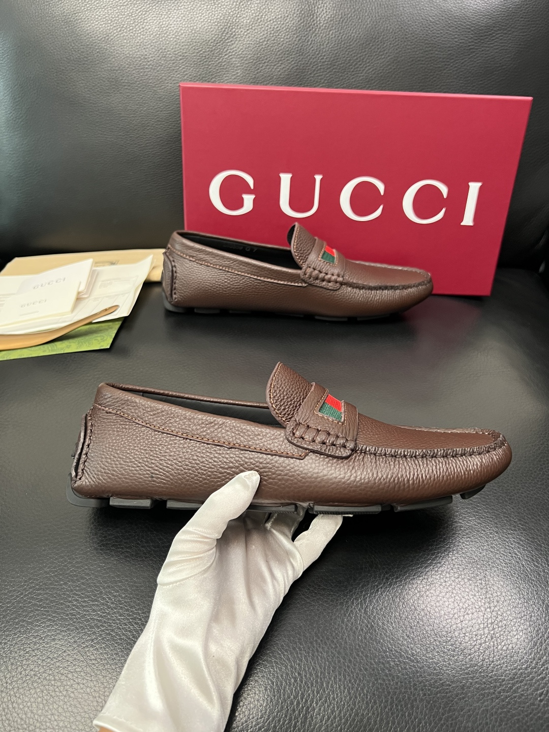 Gucci 高品质  顶级工艺品  古奇  豆豆鞋专柜经典款原厂配置，意大利进口牛皮面料，进口牛皮内里垫