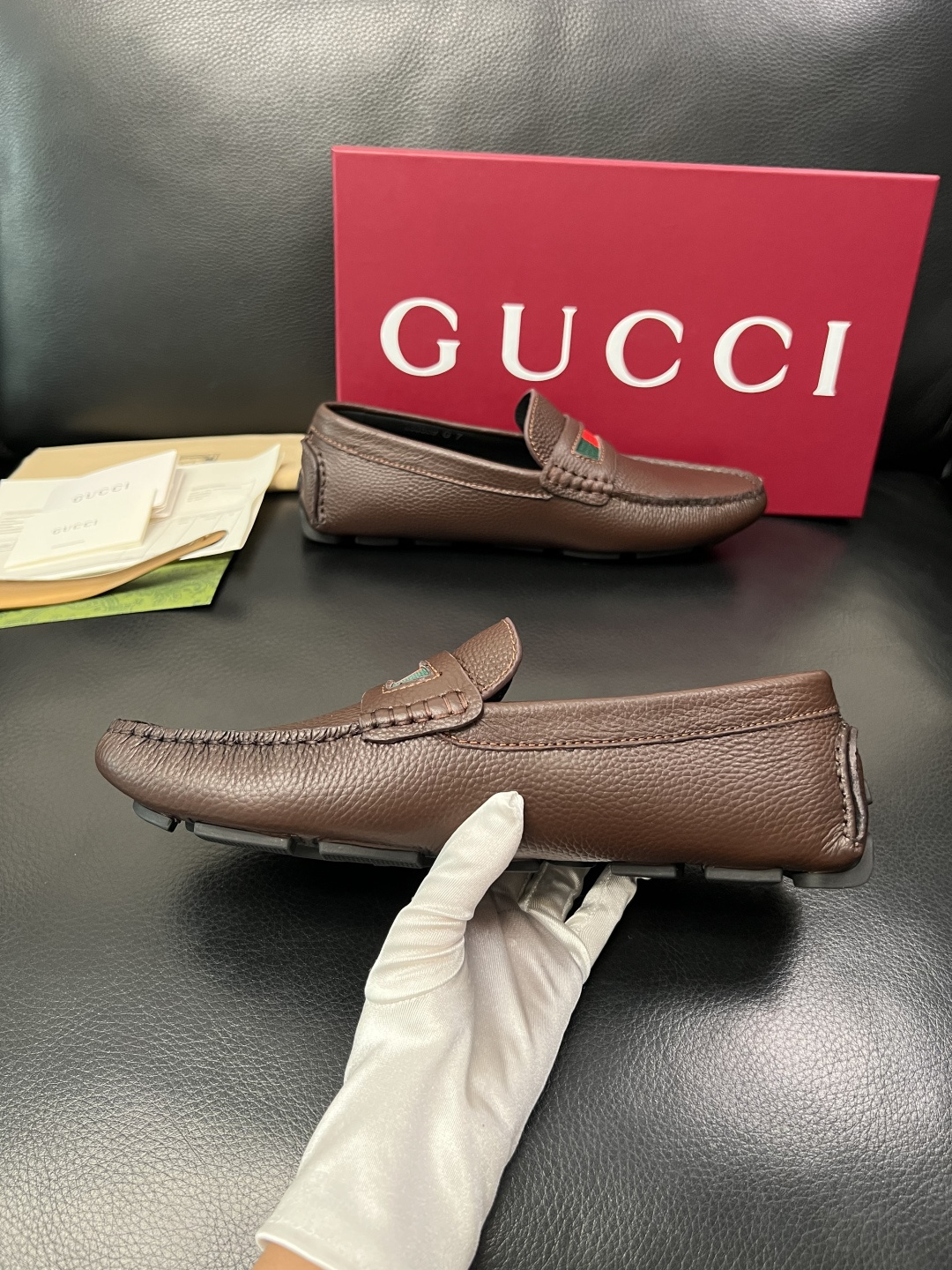 Gucci 高品质  顶级工艺品  古奇  豆豆鞋专柜经典款原厂配置，意大利进口牛皮面料，进口牛皮内里垫