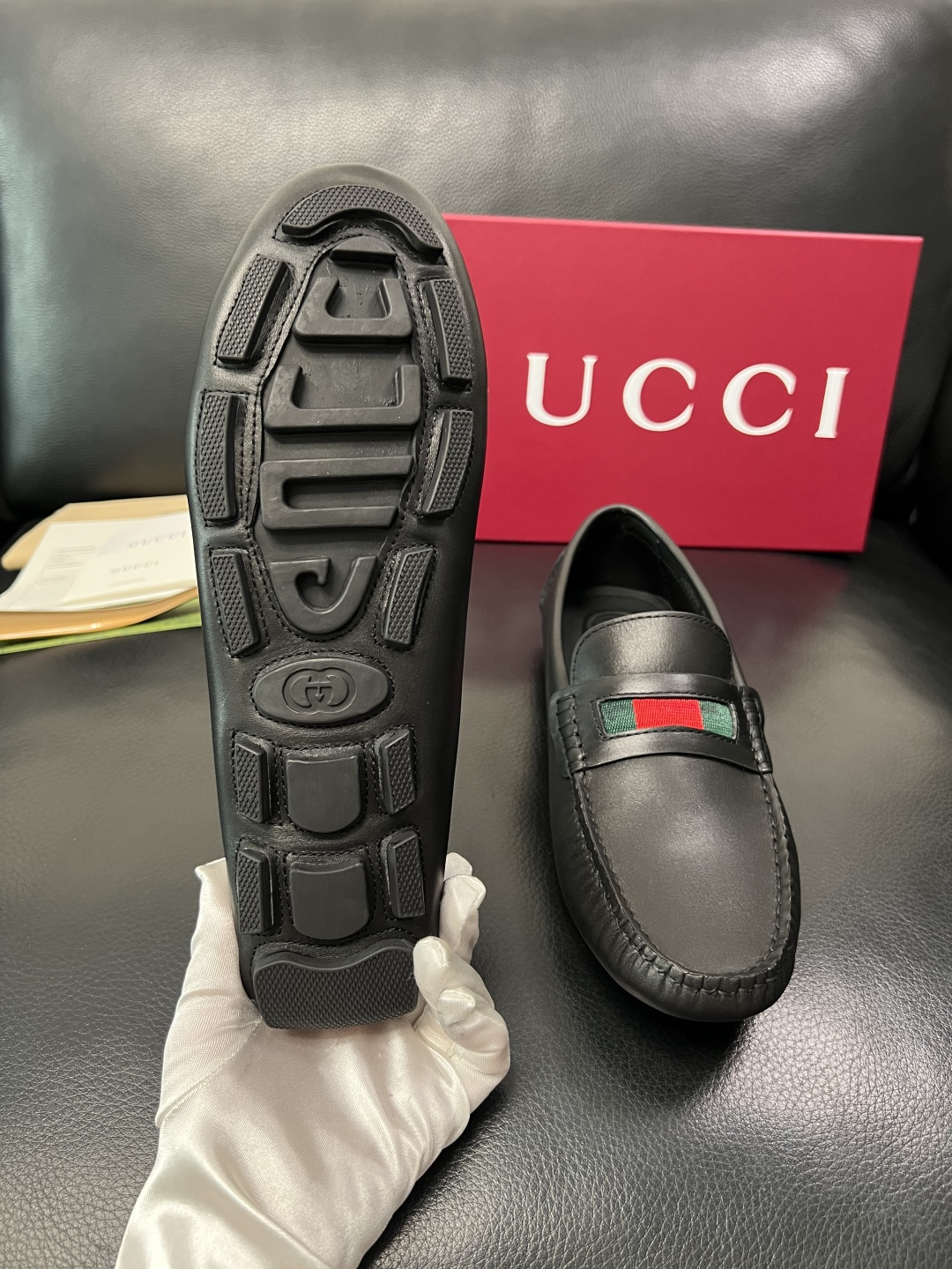 Gucci 高品质  顶级工艺品  古奇  豆豆鞋专柜经典款原厂配置，意大利进口牛皮面料，进口牛皮内里垫