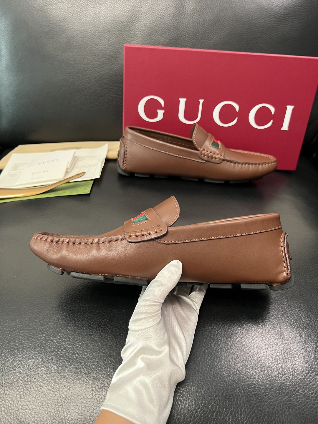 Gucci 高品质  顶级工艺品  古奇  豆豆鞋专柜经典款原厂配置，意大利进口牛皮面料，进口牛皮内里垫