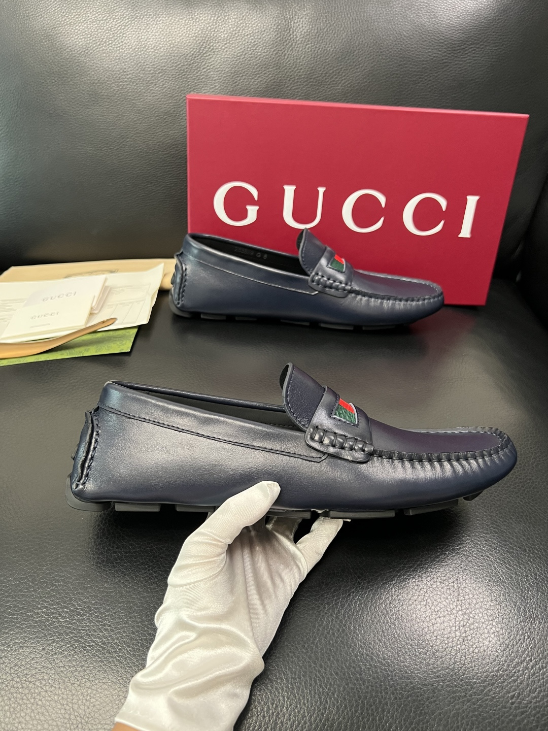 Gucci 高品质  顶级工艺品  古奇  豆豆鞋专柜经典款原厂配置，意大利进口牛皮面料，进口牛皮内里垫
