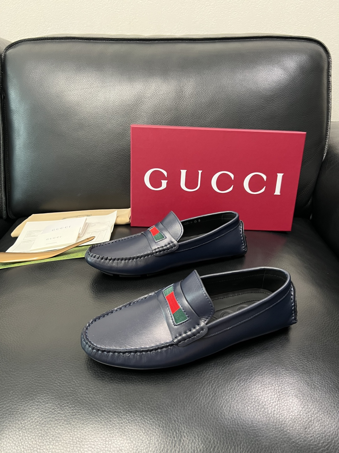 Gucci 高品质  顶级工艺品  古奇  豆豆鞋专柜经典款原厂配置，意大利进口牛皮面料，进口牛皮内里垫
