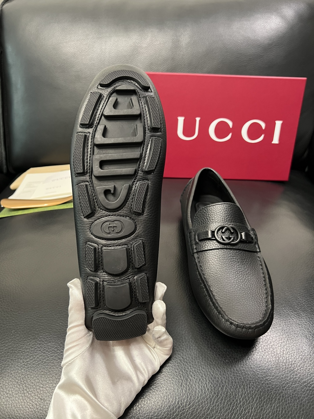 Gucci 高品质  顶级工艺品  古奇  豆豆鞋专柜经典款原厂配置，意大利进口牛皮面料，进口牛皮内里垫