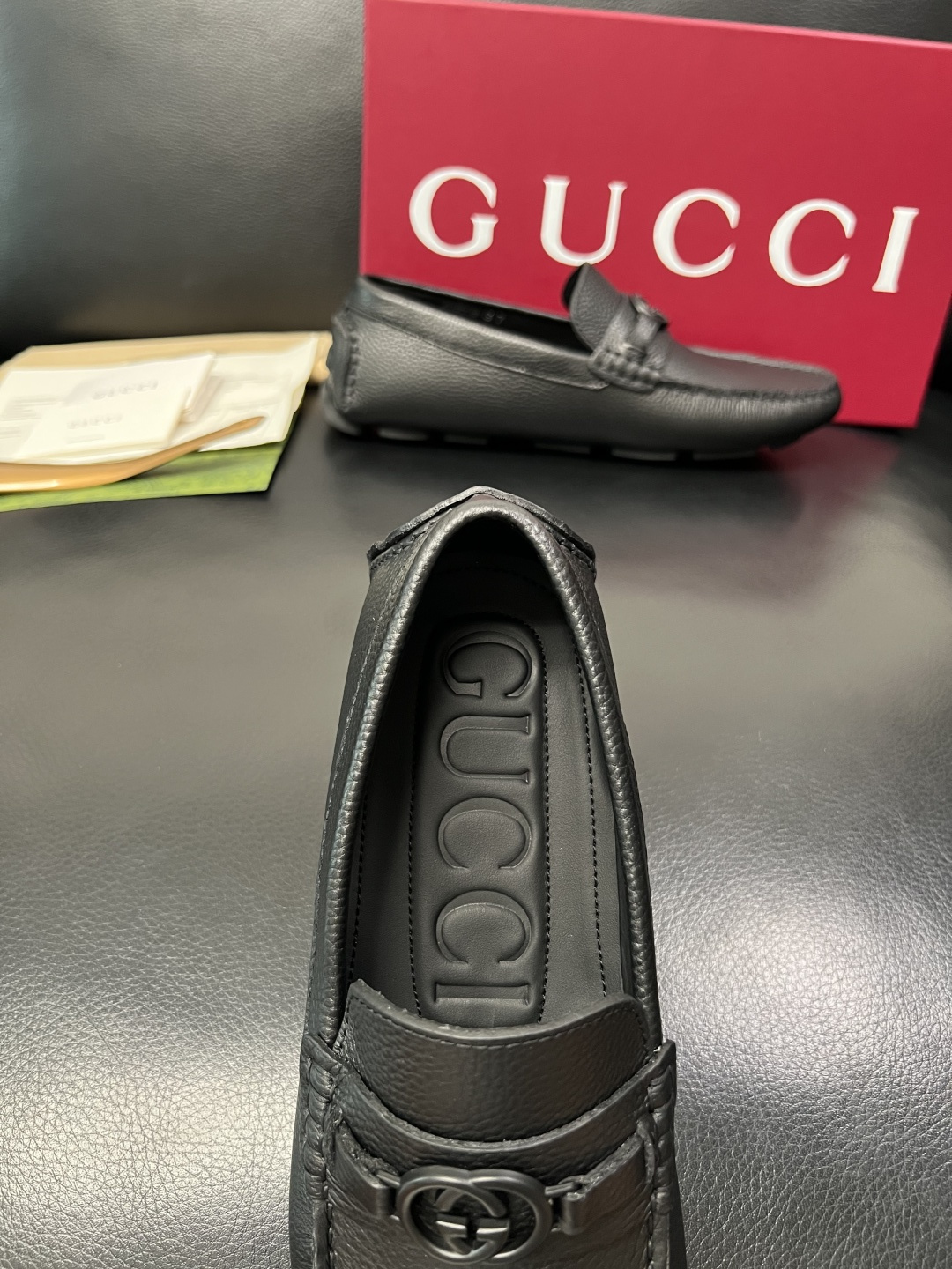 Gucci 高品质  顶级工艺品  古奇  豆豆鞋专柜经典款原厂配置，意大利进口牛皮面料，进口牛皮内里垫