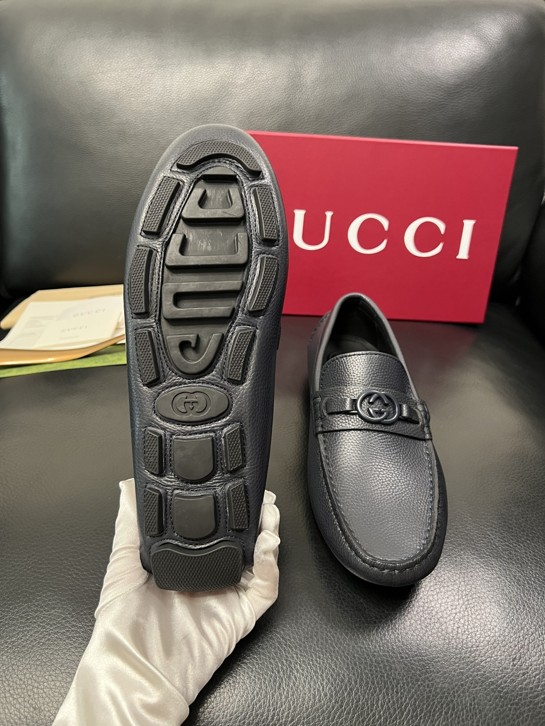 Gucci 高品质  顶级工艺品  古奇  豆豆鞋专柜经典款原厂配置，意大利进口牛皮面料，进口牛皮内里垫