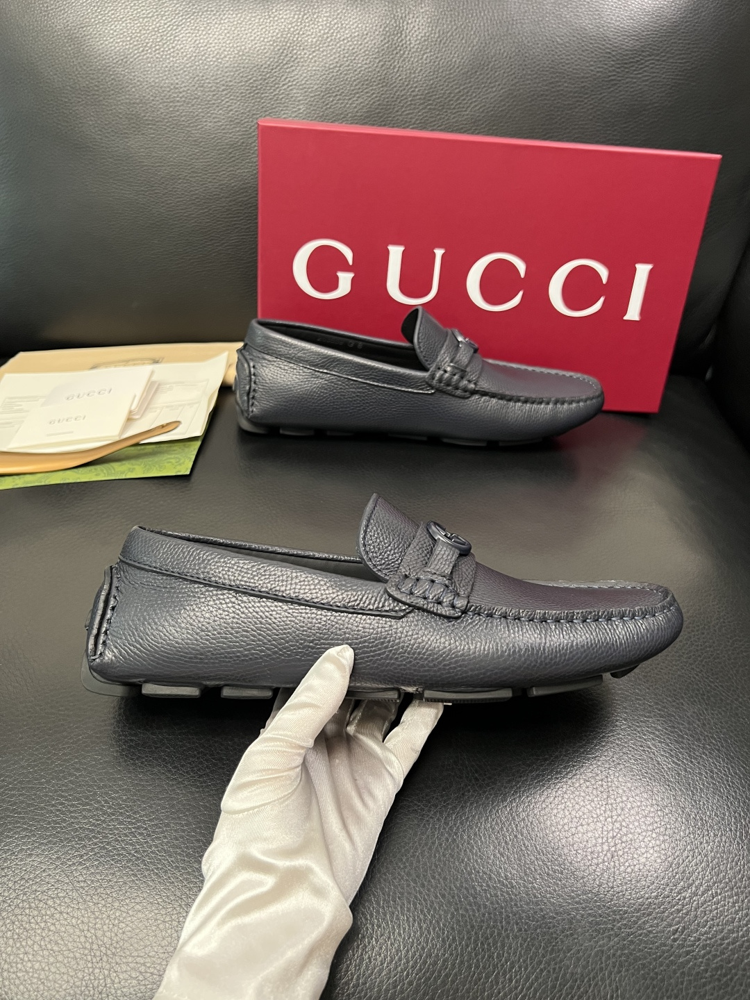Gucci 高品质  顶级工艺品  古奇  豆豆鞋专柜经典款原厂配置，意大利进口牛皮面料，进口牛皮内里垫
