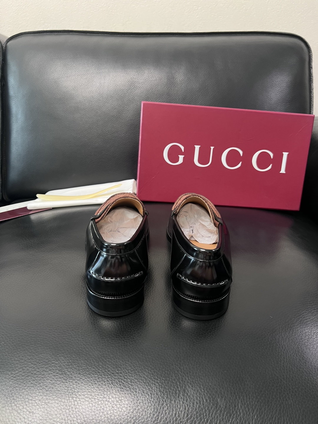 Gucci 高品质  顶级工艺品  古奇  皮高帮专柜新款原厂配置，意大利进口牛皮面料，进口牛皮内里垫，