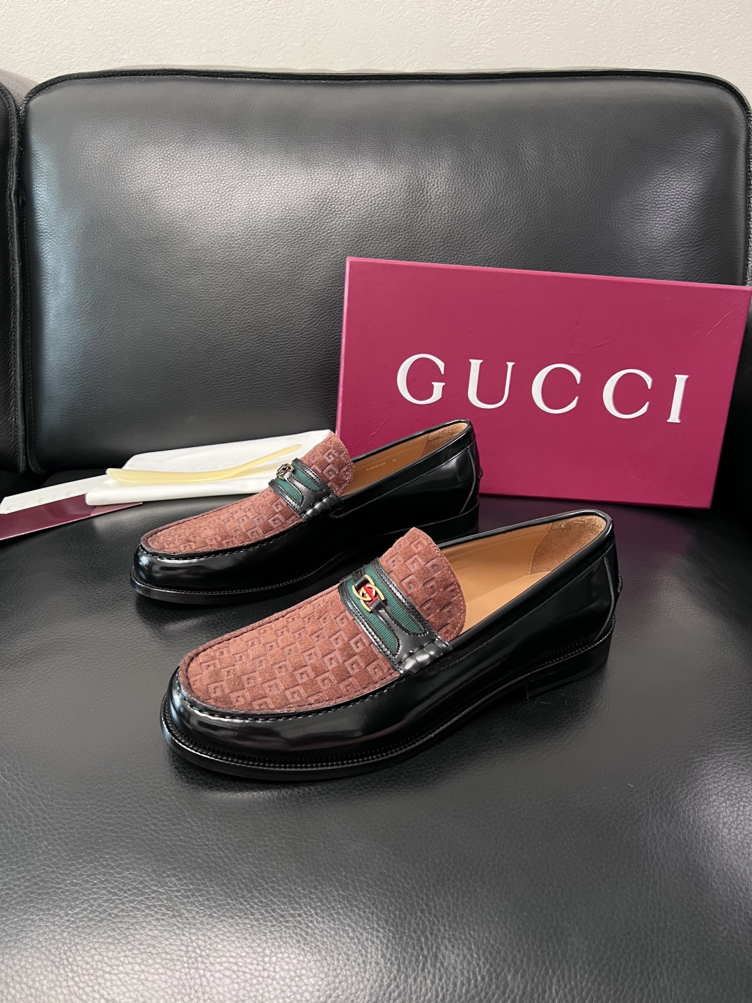 Gucci 高品质  顶级工艺品  古奇  皮高帮专柜新款原厂配置，意大利进口牛皮面料，进口牛皮内里垫，
