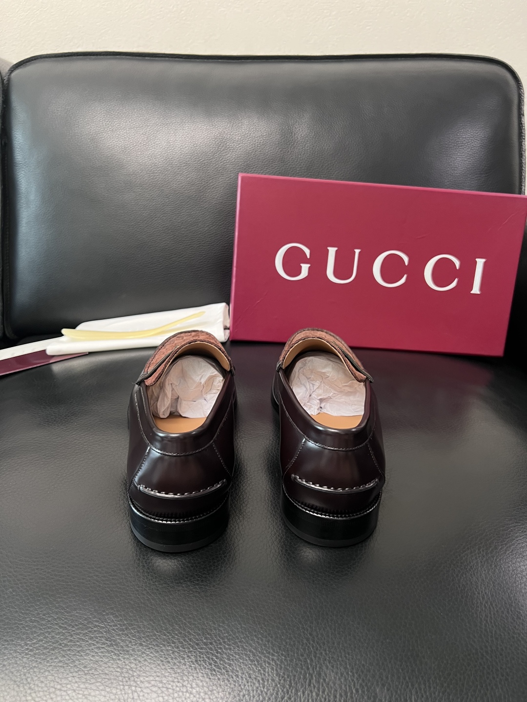 Gucci 高品质  顶级工艺品  古奇  皮高帮专柜新款原厂配置，意大利进口牛皮面料，进口牛皮内里垫，