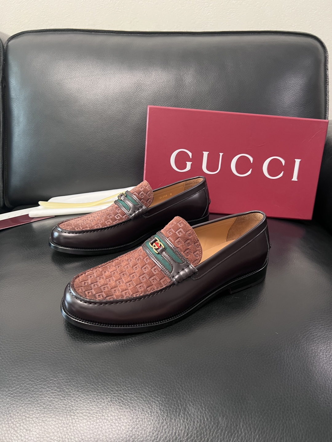 Gucci 高品质  顶级工艺品  古奇  皮高帮专柜新款原厂配置，意大利进口牛皮面料，进口牛皮内里垫，