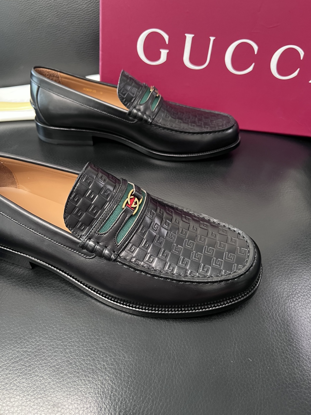 Gucci 高品质  顶级工艺品  古奇  皮高帮专柜新款原厂配置，意大利进口牛皮面料，进口牛皮内里垫，