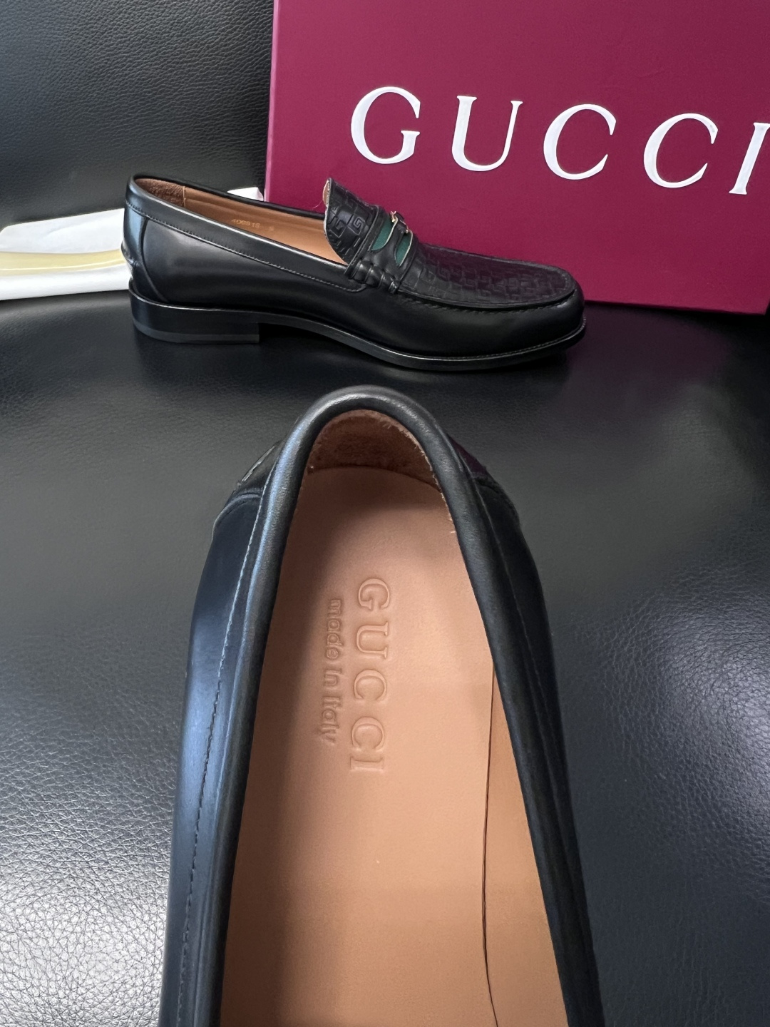 Gucci 高品质  顶级工艺品  古奇  皮高帮专柜新款原厂配置，意大利进口牛皮面料，进口牛皮内里垫，
