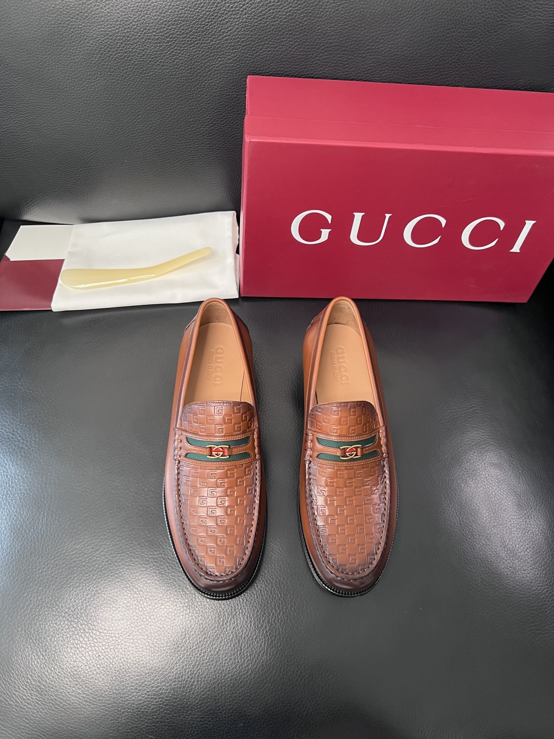 Gucci 高品质  顶级工艺品  古奇  皮高帮专柜新款原厂配置，意大利进口牛皮面料，进口牛皮内里垫，