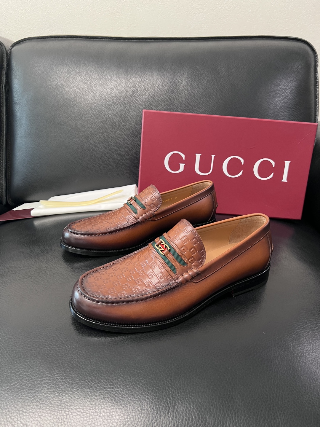 Gucci 高品质  顶级工艺品  古奇  皮高帮专柜新款原厂配置，意大利进口牛皮面料，进口牛皮内里垫，