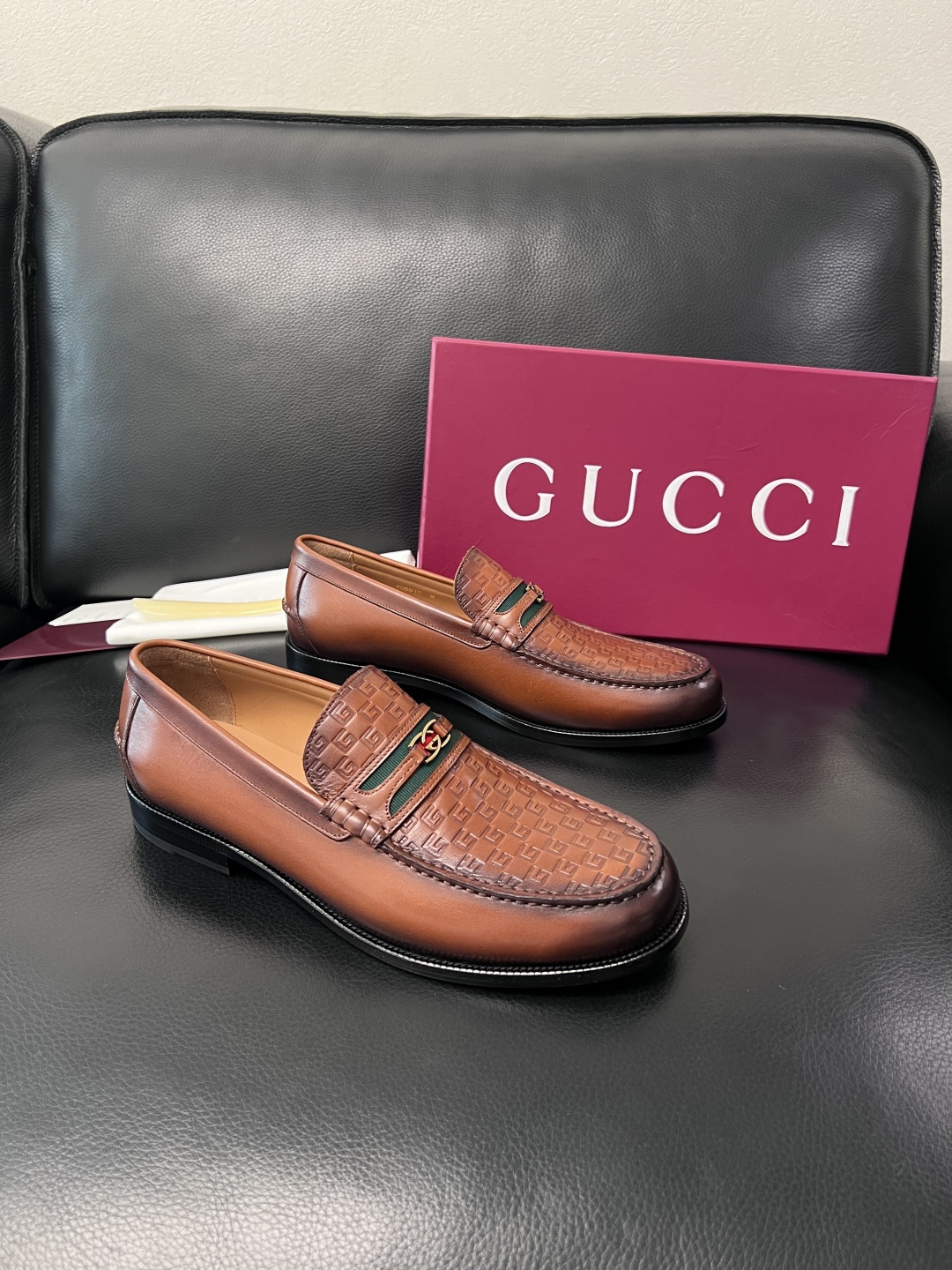 Gucci 高品质  顶级工艺品  古奇  皮高帮专柜新款原厂配置，意大利进口牛皮面料，进口牛皮内里垫，