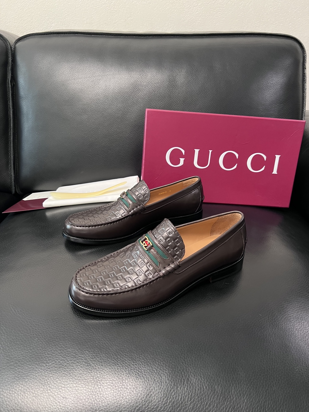Gucci 高品质  顶级工艺品  古奇  皮高帮专柜新款原厂配置，意大利进口牛皮面料，进口牛皮内里垫，