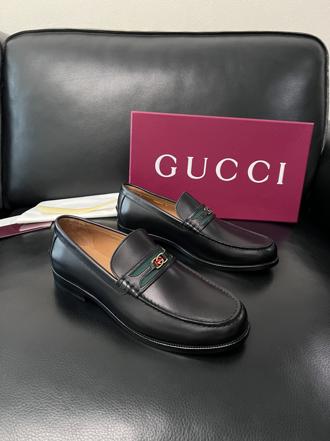 Gucci 高品质  顶级工艺品  古奇  皮高帮专柜新款原厂配置，意大利进口牛皮面料，进口牛皮内里垫，