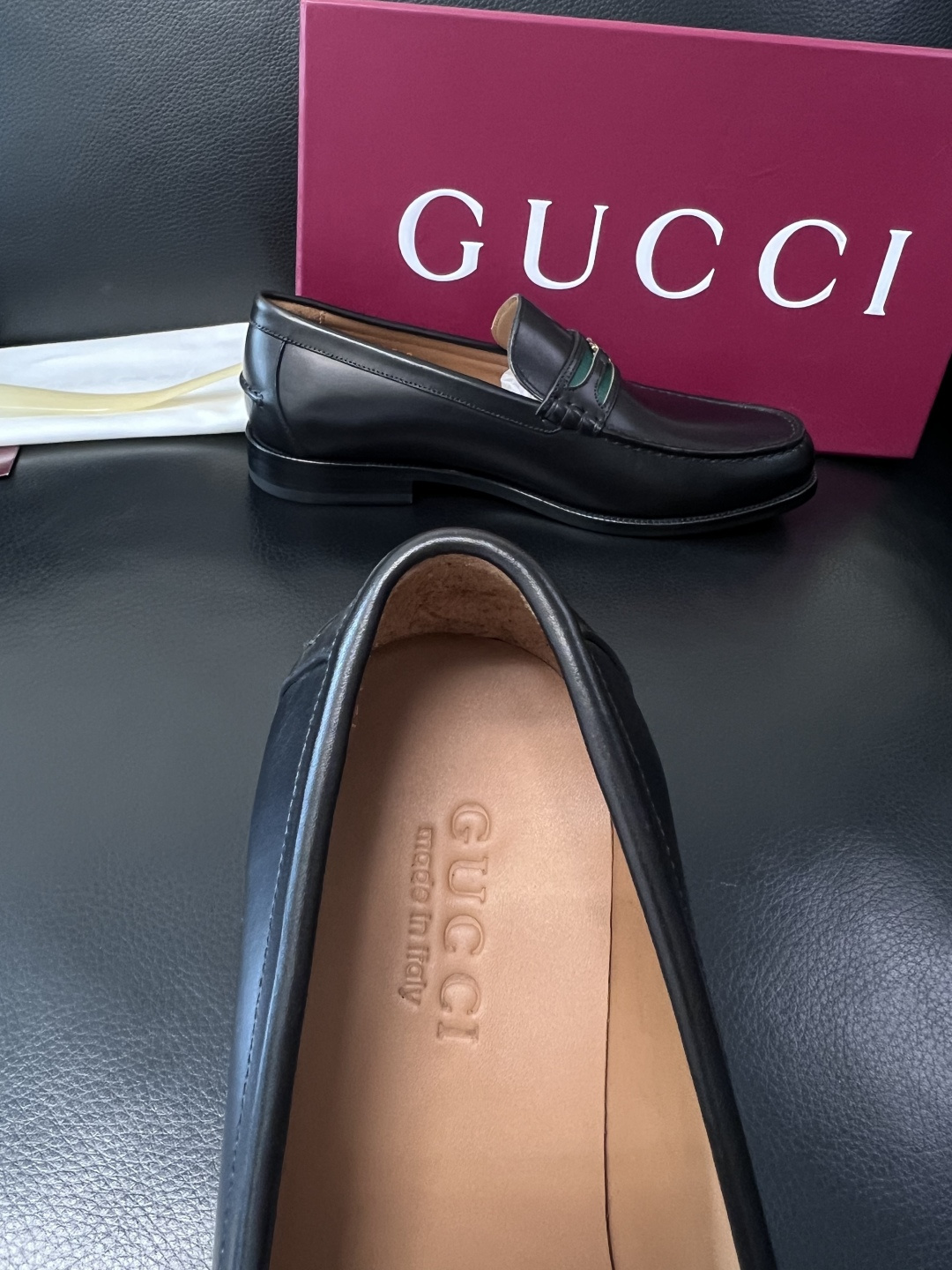 Gucci 高品质  顶级工艺品  古奇  皮高帮专柜新款原厂配置，意大利进口牛皮面料，进口牛皮内里垫，