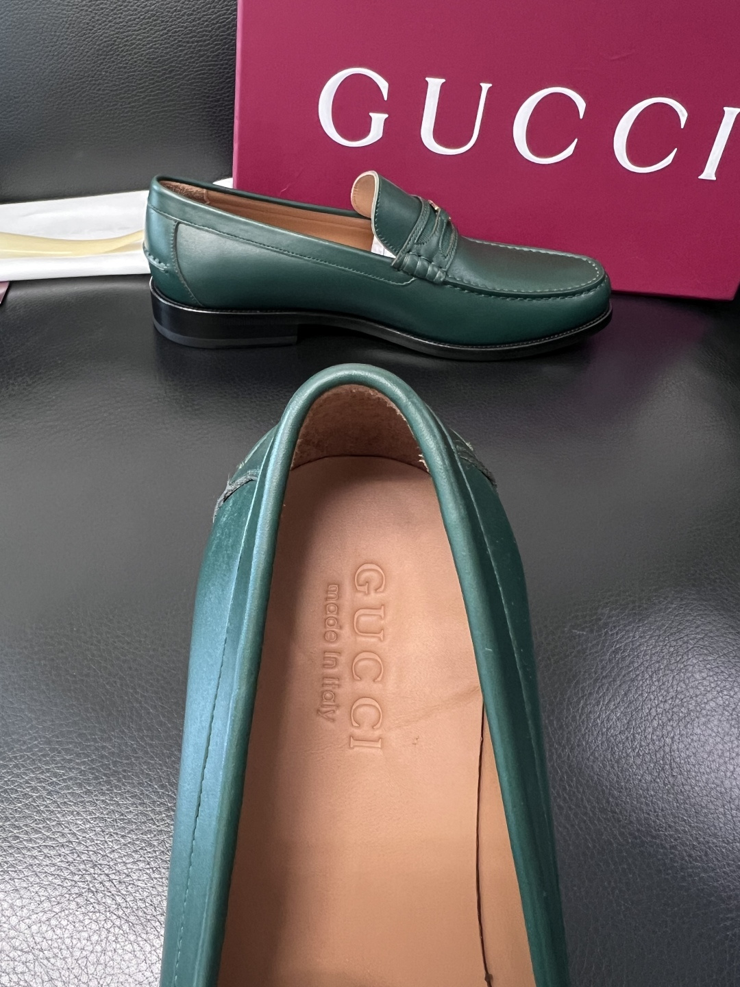 Gucci 高品质  顶级工艺品  古奇  皮高帮专柜新款原厂配置，意大利进口牛皮面料，进口牛皮内里垫，