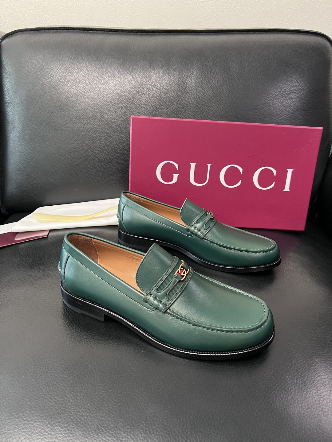 Gucci 高品质  顶级工艺品  古奇  皮高帮专柜新款原厂配置，意大利进口牛皮面料，进口牛皮内里垫，