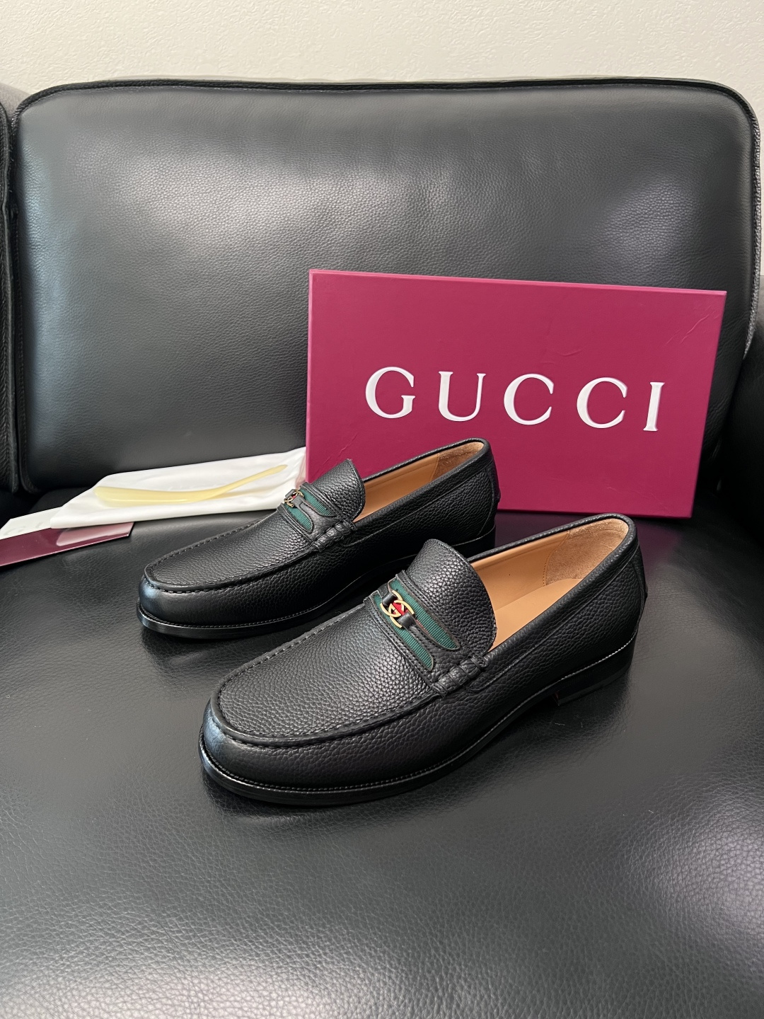 Gucci 高品质  顶级工艺品  古奇  皮高帮专柜新款原厂配置，意大利进口牛皮面料，进口牛皮内里垫，