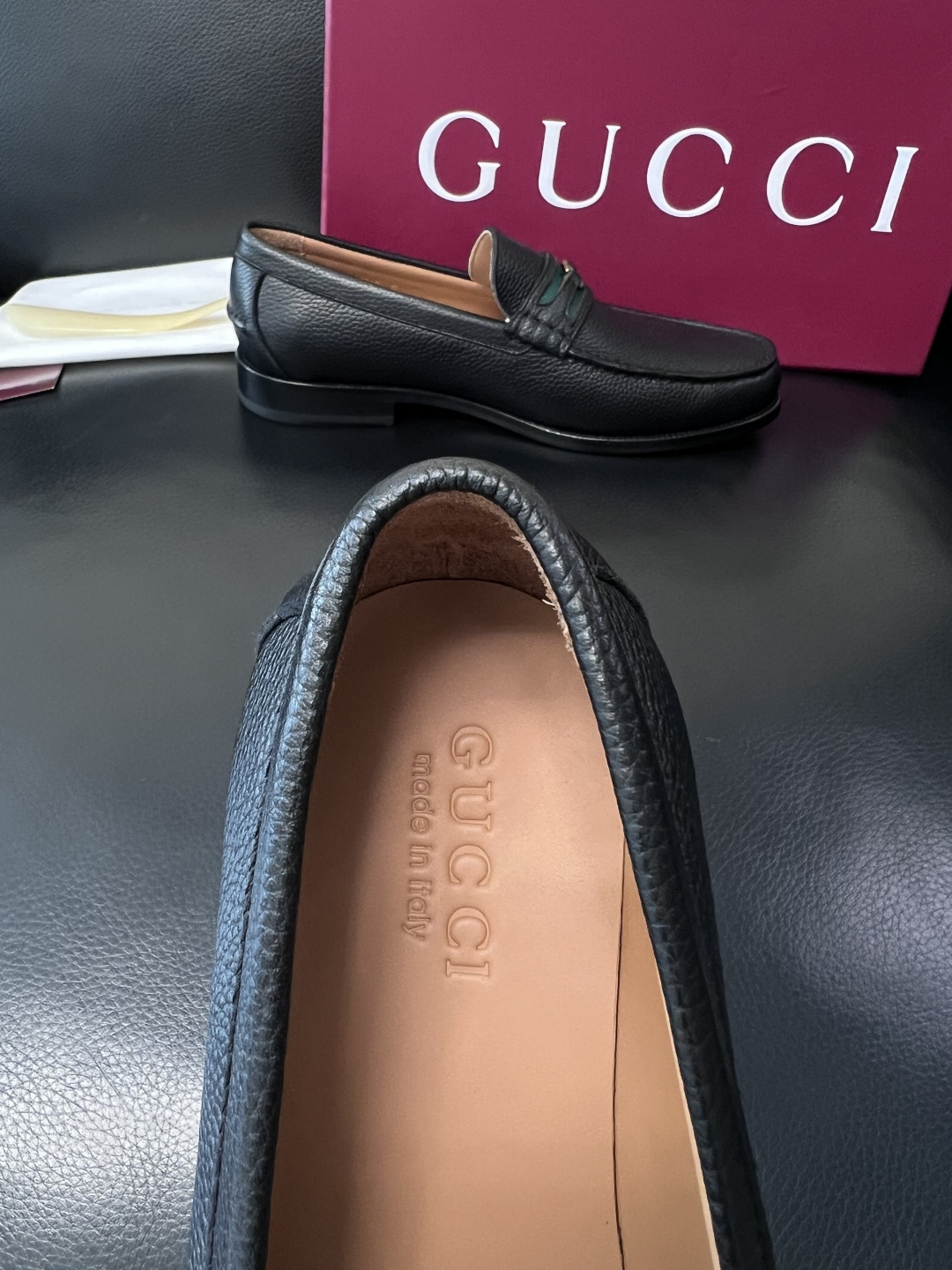 Gucci 高品质  顶级工艺品  古奇  皮高帮专柜新款原厂配置，意大利进口牛皮面料，进口牛皮内里垫，