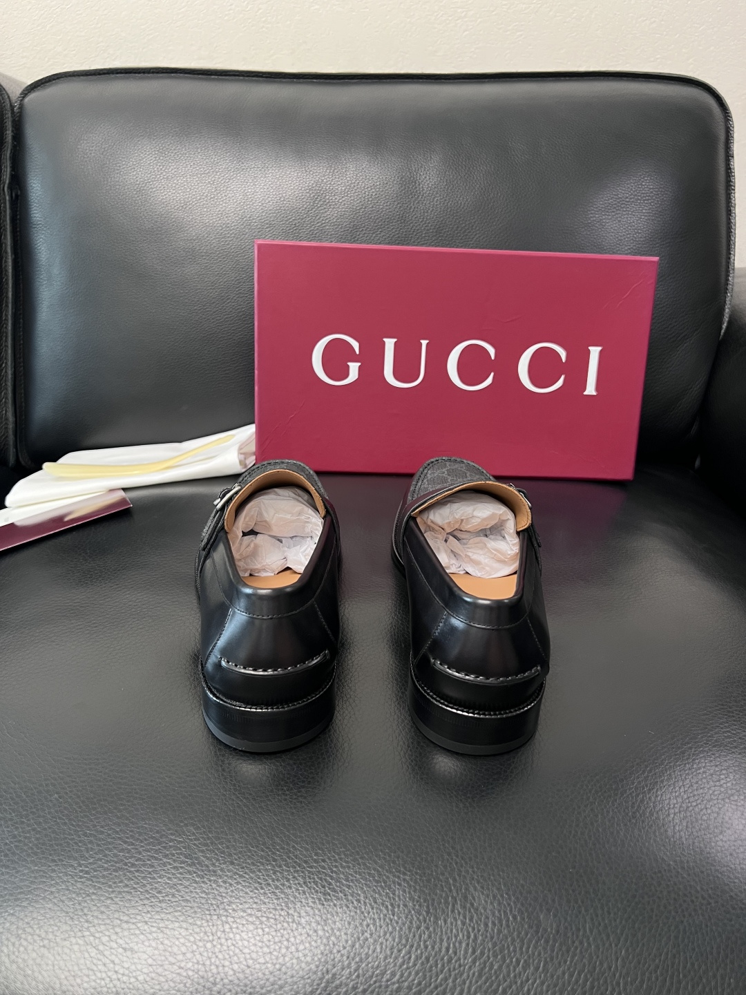 Gucci 高品质  顶级工艺品  古奇  皮高帮专柜新款原厂配置，意大利进口牛皮面料，进口牛皮内里垫，