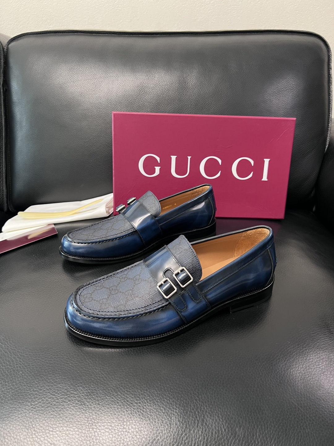 Gucci 高品质  顶级工艺品  古奇  皮高帮专柜新款原厂配置，意大利进口牛皮面料，进口牛皮内里垫，