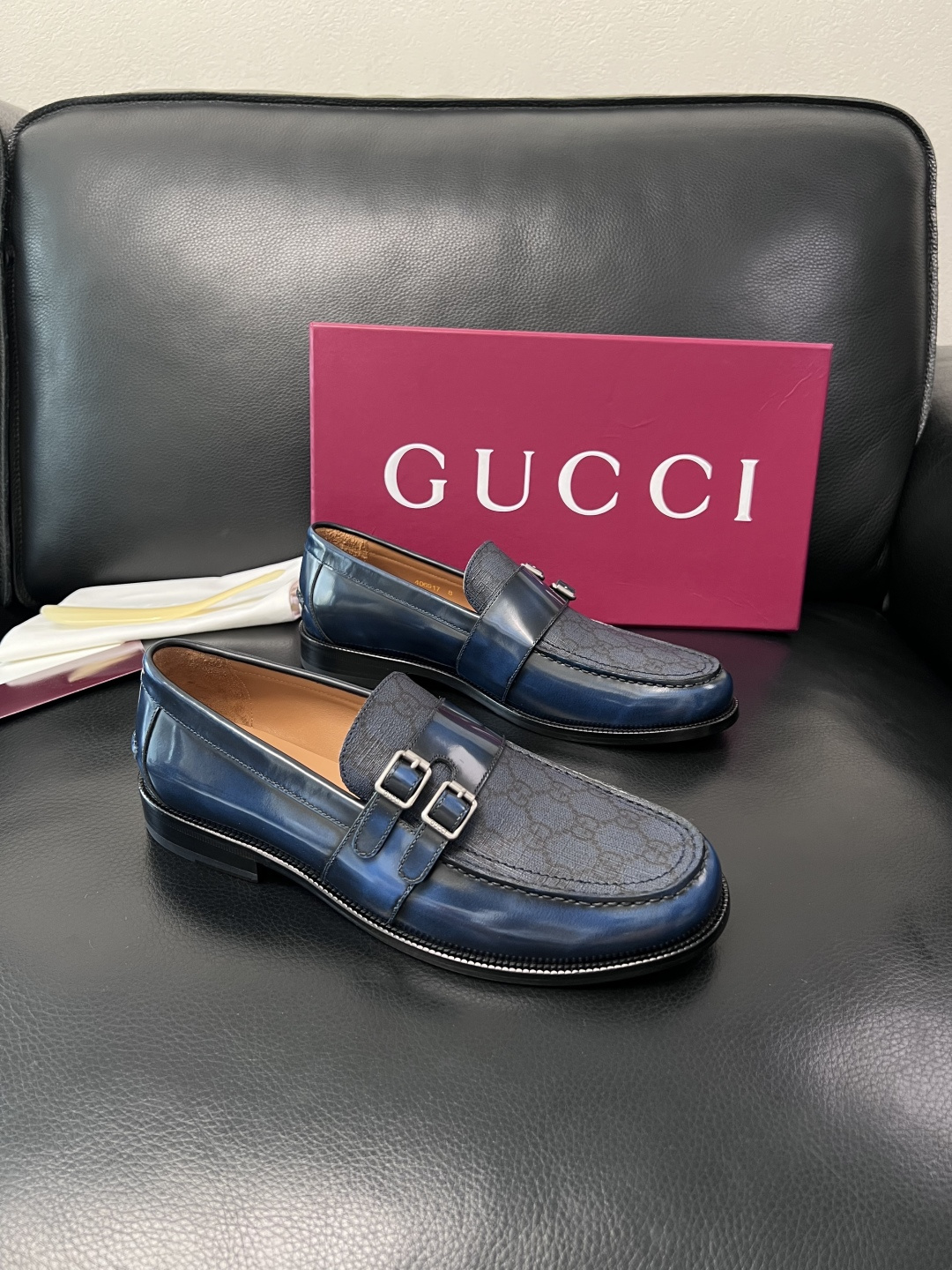 Gucci 高品质  顶级工艺品  古奇  皮高帮专柜新款原厂配置，意大利进口牛皮面料，进口牛皮内里垫，