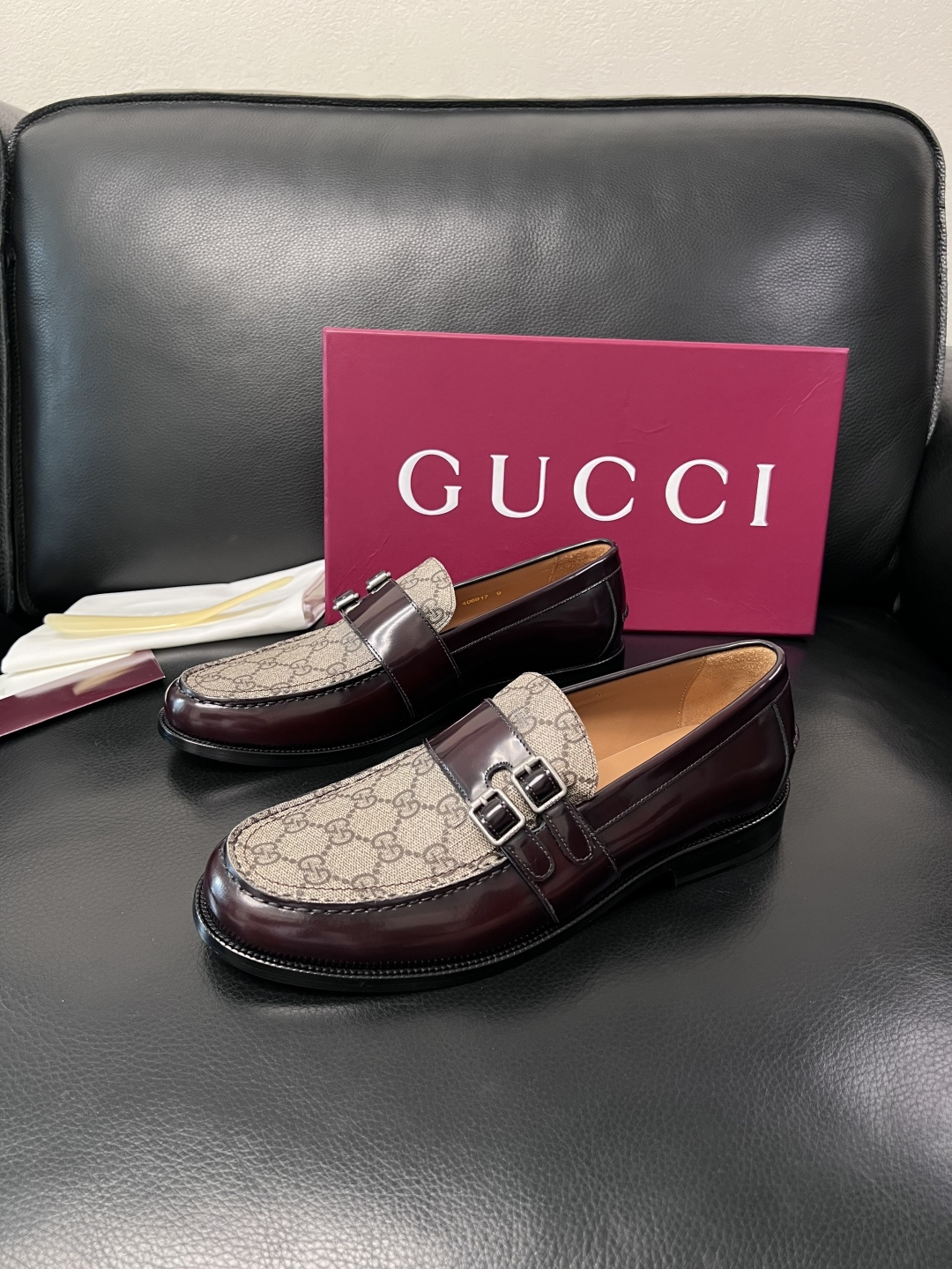 Gucci 高品质  顶级工艺品  古奇  皮高帮专柜新款原厂配置，意大利进口牛皮面料，进口牛皮内里垫，