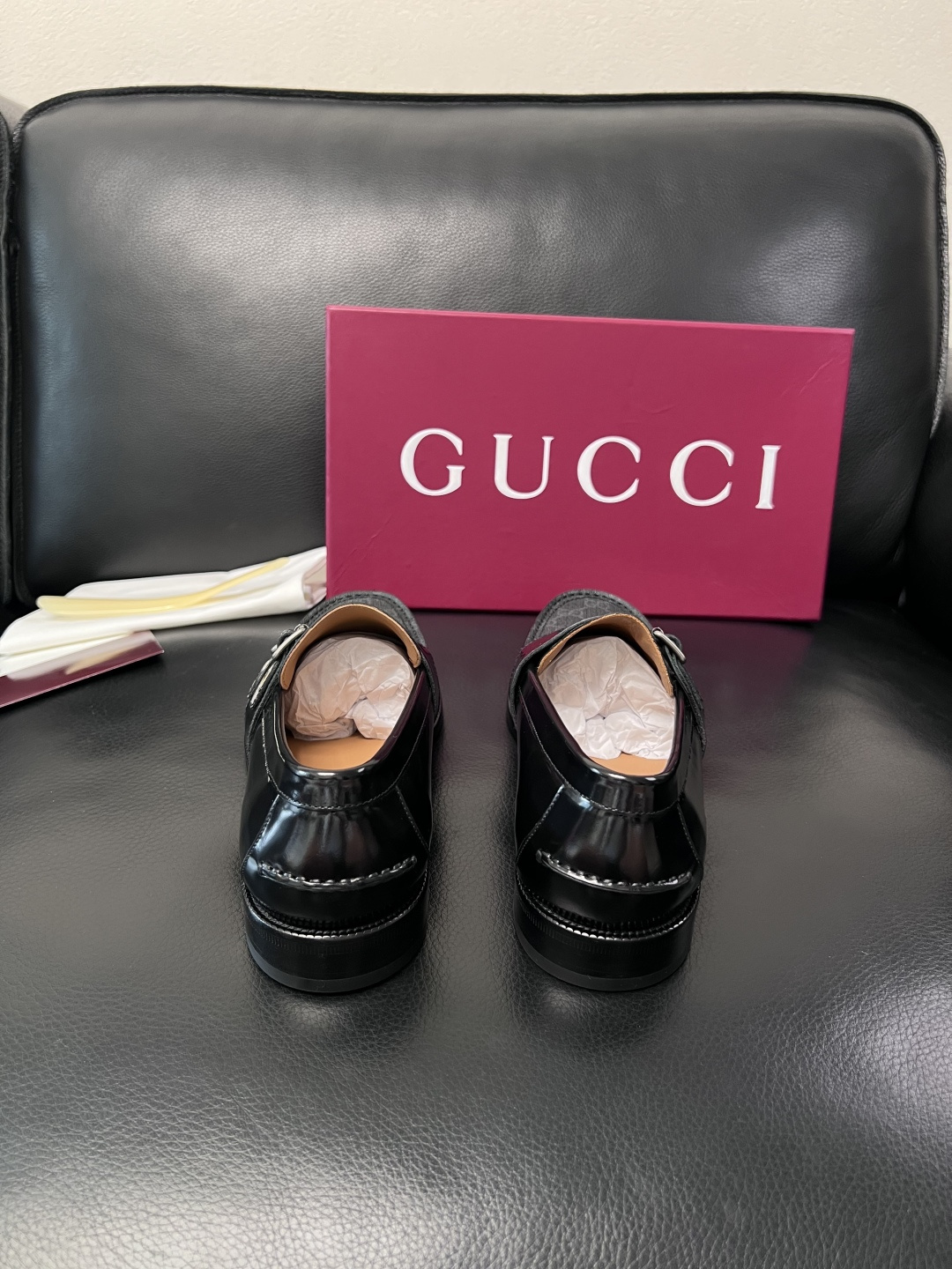 Gucci 高品质  顶级工艺品  古奇  皮高帮专柜新款原厂配置，意大利进口牛皮面料，进口牛皮内里垫，