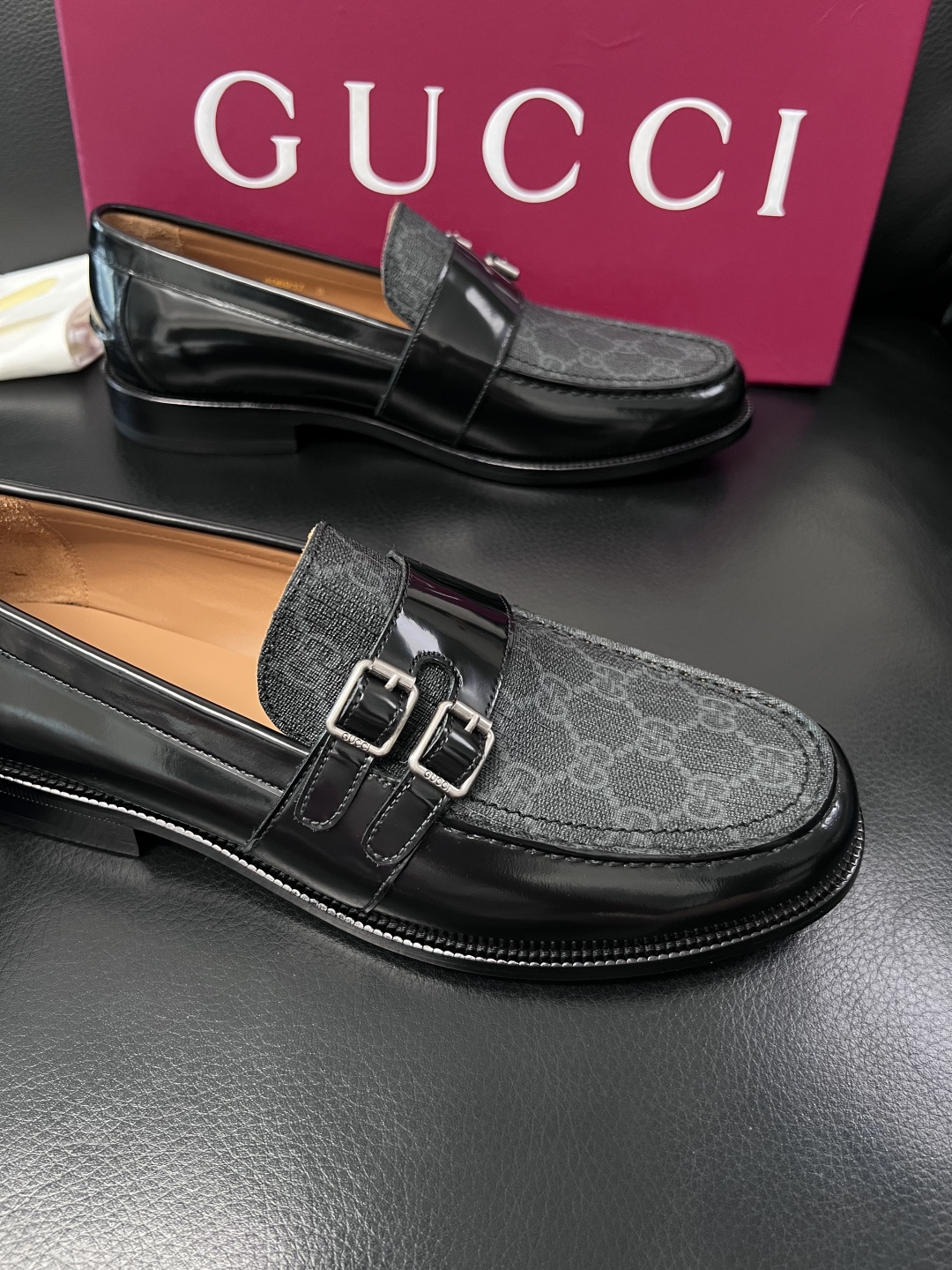 Gucci 高品质  顶级工艺品  古奇  皮高帮专柜新款原厂配置，意大利进口牛皮面料，进口牛皮内里垫，