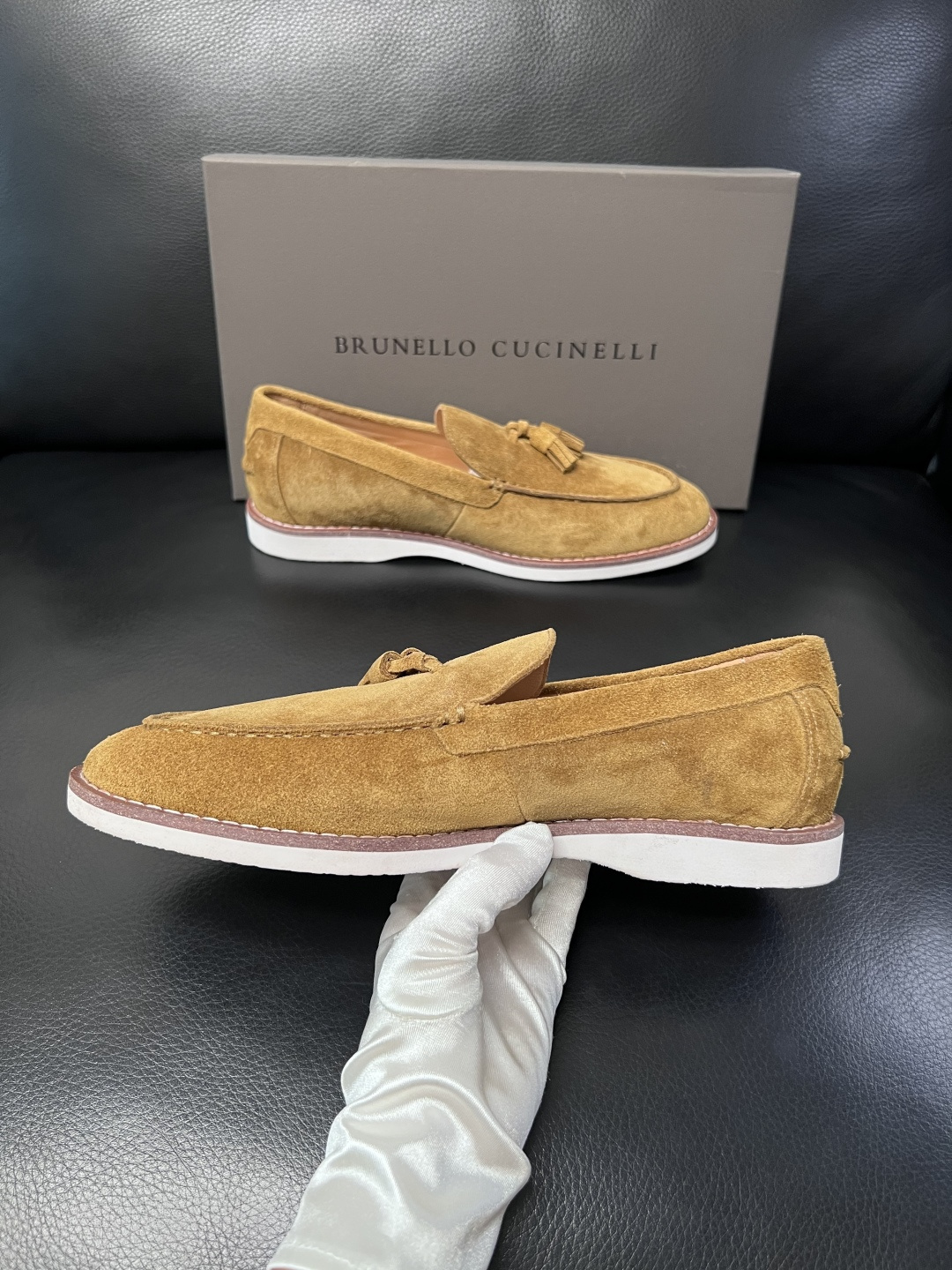 Brunello Cucinelli  高品质 顶级工艺品  BC  专柜同步原厂配置，意大利进口牛皮面