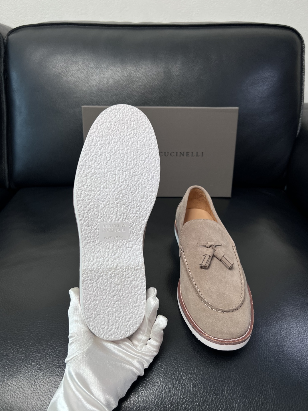 Brunello Cucinelli  高品质 顶级工艺品  BC  专柜同步原厂配置，意大利进口牛皮面