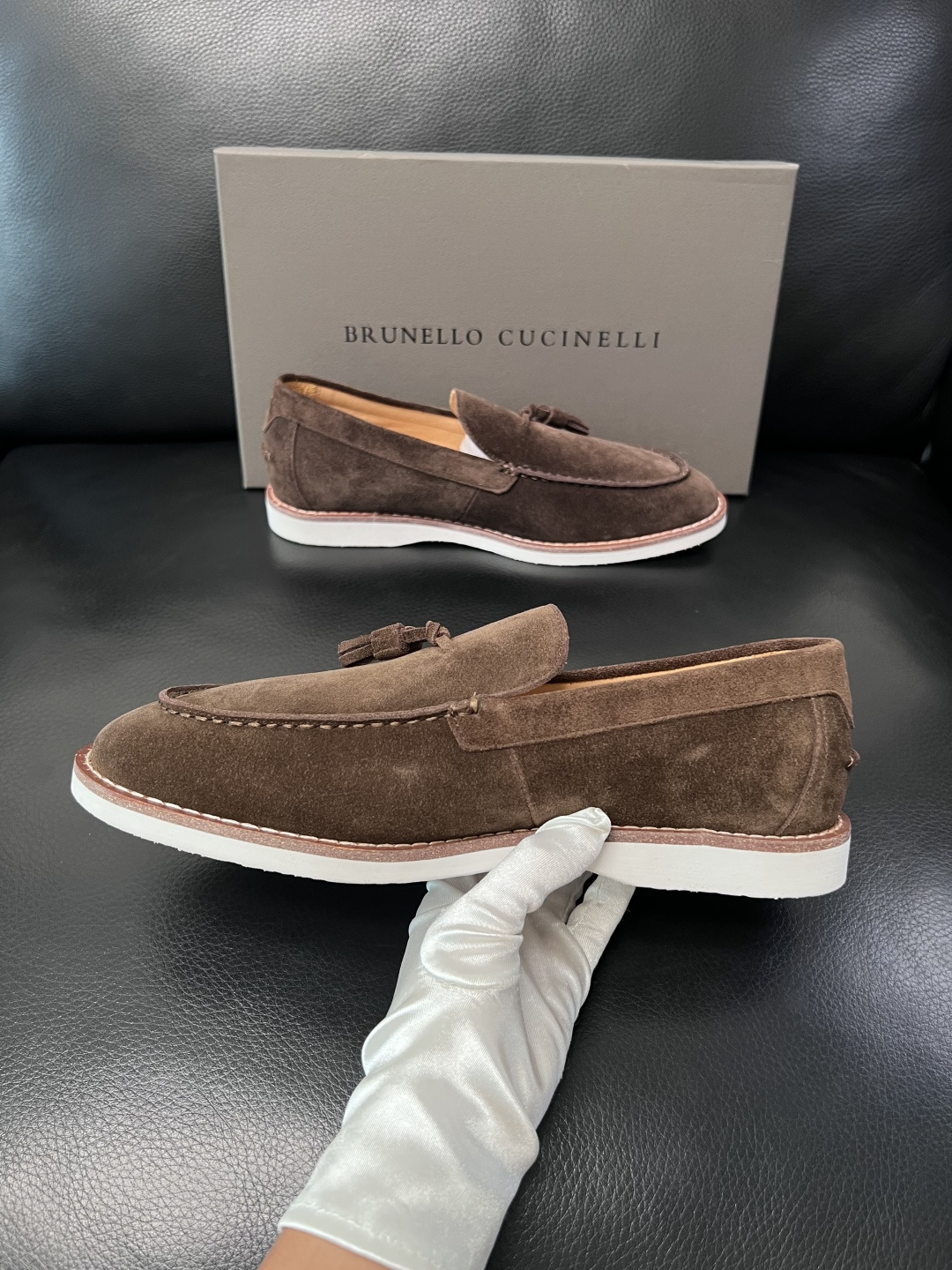 Brunello Cucinelli  高品质 顶级工艺品  BC  专柜同步原厂配置，意大利进口牛皮面