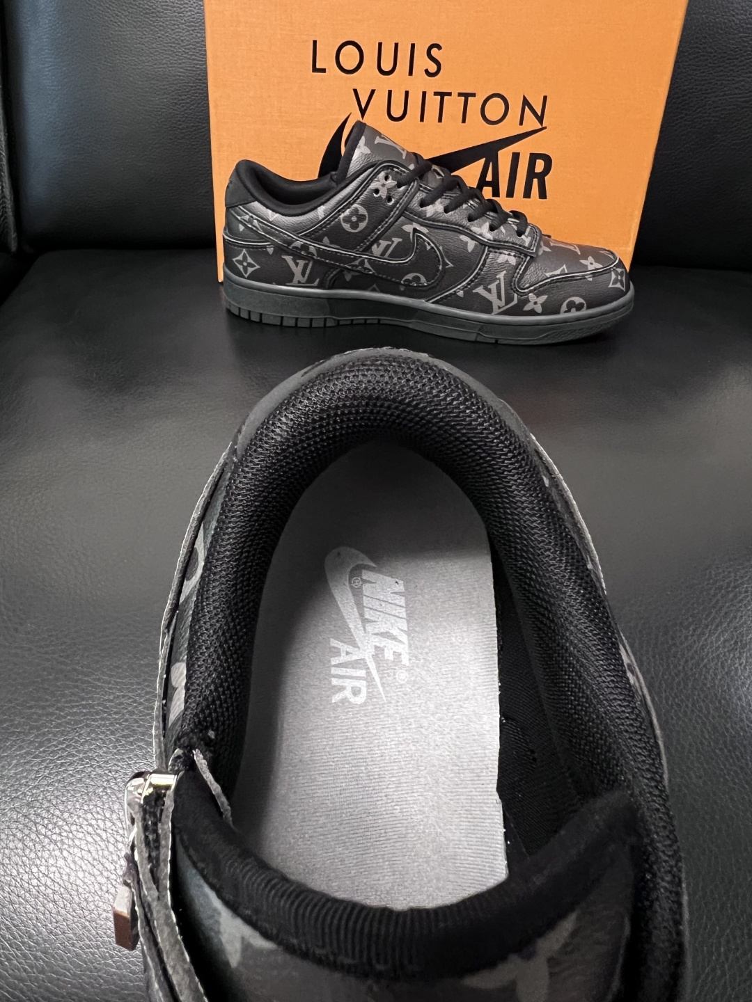 Lv联名nike  高品质  顶级工艺品  路易威登联名，专柜同步，鞋面意大利进口，高品质拼接缤纷色彩复