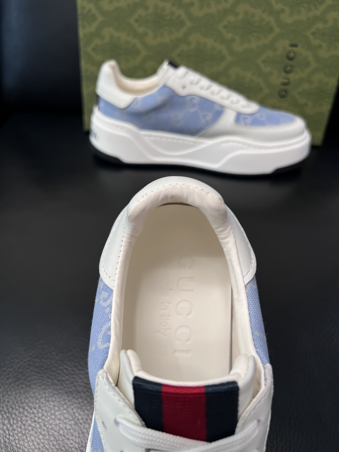 Gucci  高品质  顶级工艺品  古奇专柜新款，原厂配置意大利进口牛皮搭配印花布面料，进口牛皮内里垫