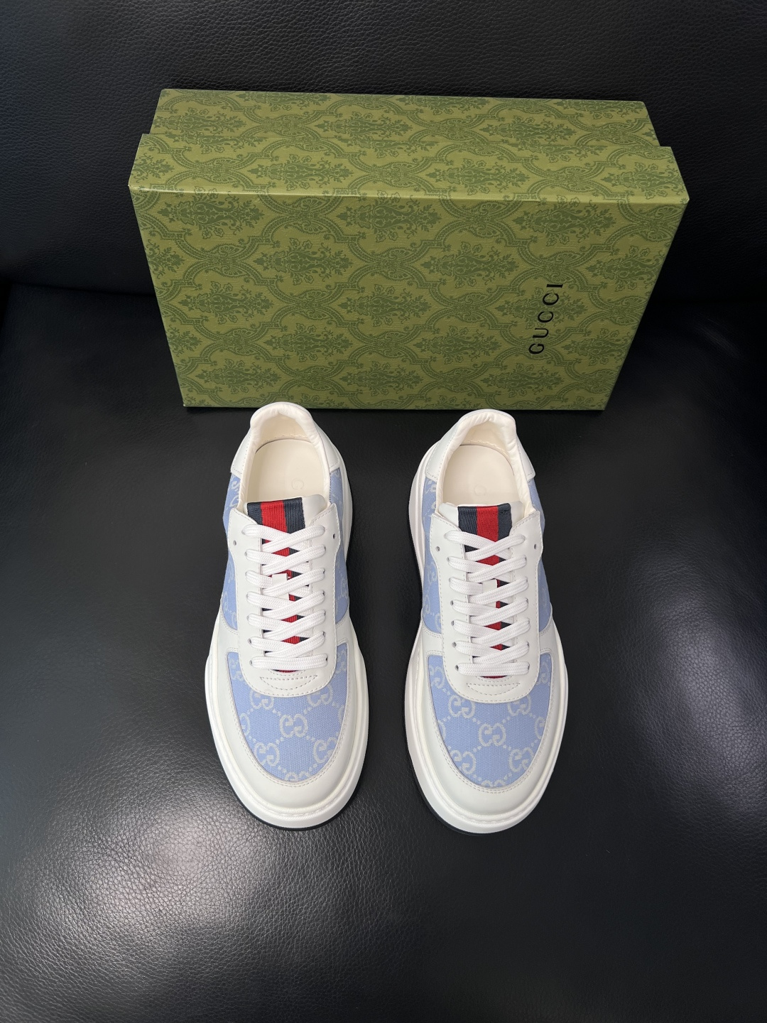 Gucci  高品质  顶级工艺品  古奇专柜新款，原厂配置意大利进口牛皮搭配印花布面料，进口牛皮内里垫