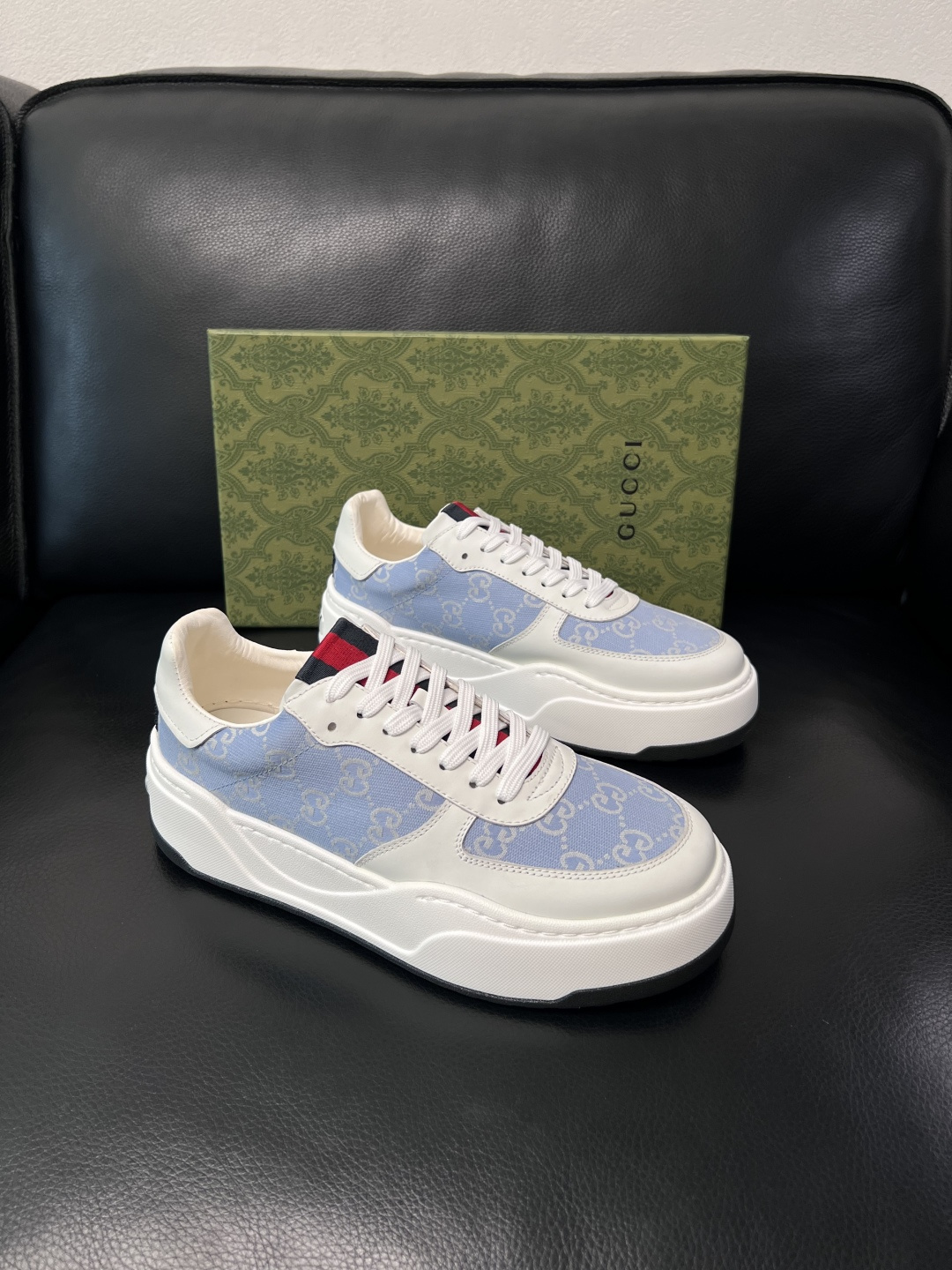 Gucci  高品质  顶级工艺品  古奇专柜新款，原厂配置意大利进口牛皮搭配印花布面料，进口牛皮内里垫