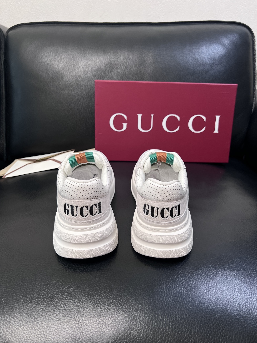 Gucci  高品质  顶级工艺品  古奇  专柜新款原厂配置，意大利进口牛皮搭配印花布面料，进口牛皮内