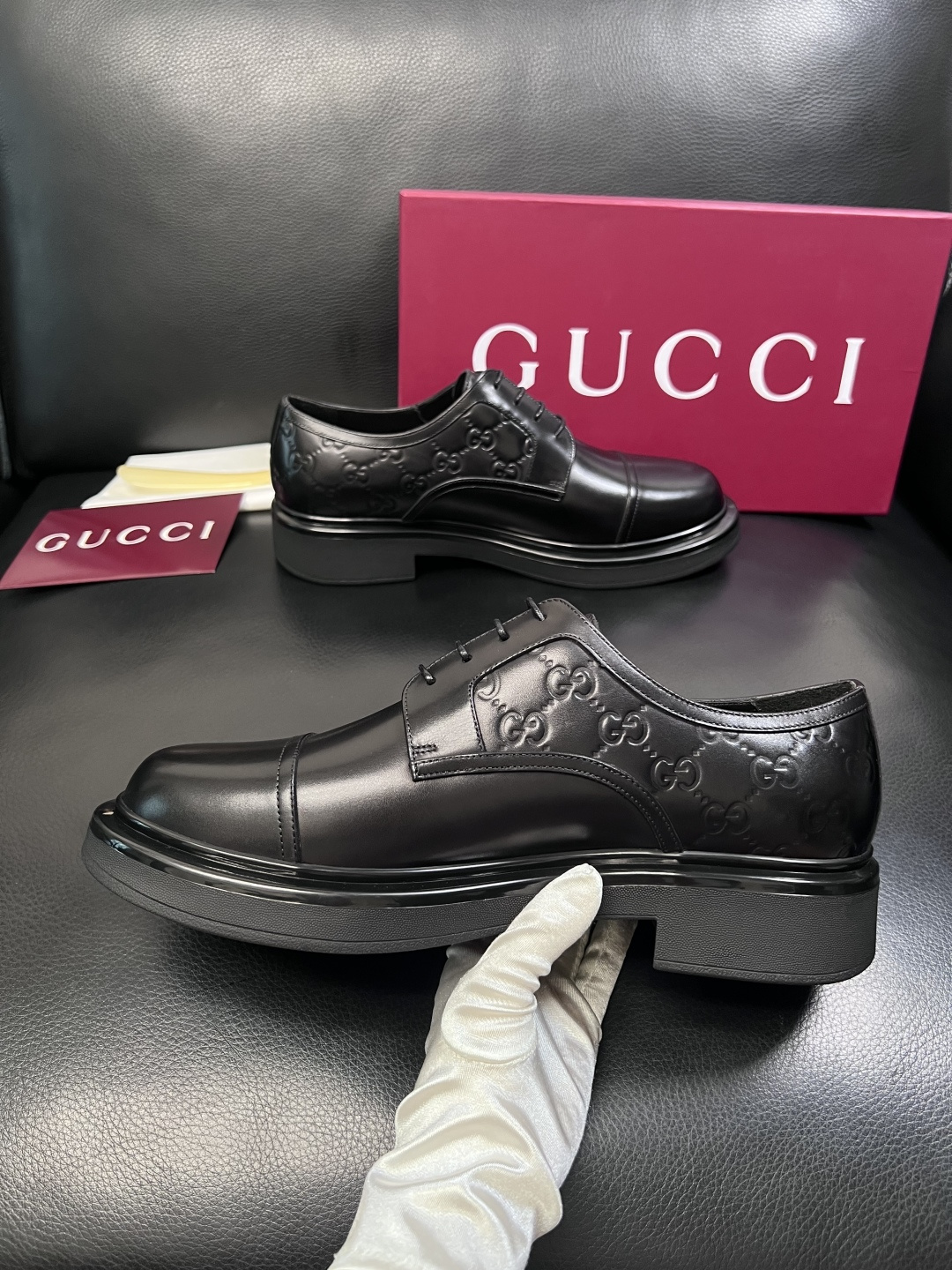Gucci 高品质  顶级工艺品  古奇  皮鞋专柜新款原厂配置，意大利进口牛皮面料，进口牛皮内里垫，透