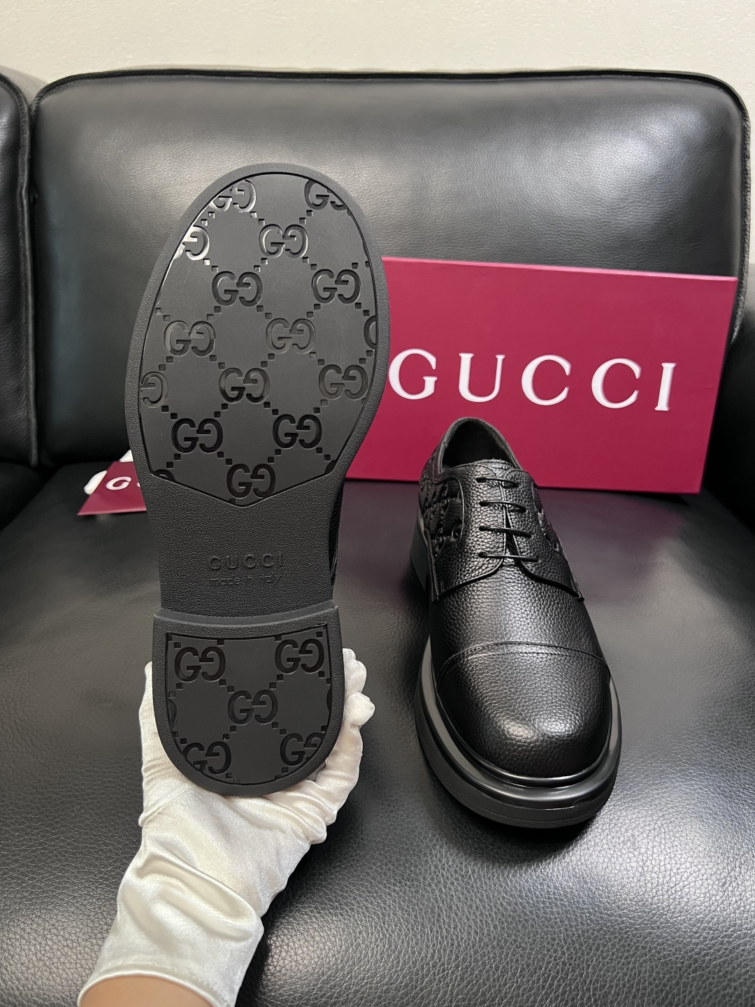 Gucci 高品质  顶级工艺品  古奇  皮鞋专柜新款原厂配置，意大利进口牛皮面料，进口牛皮内里垫，透