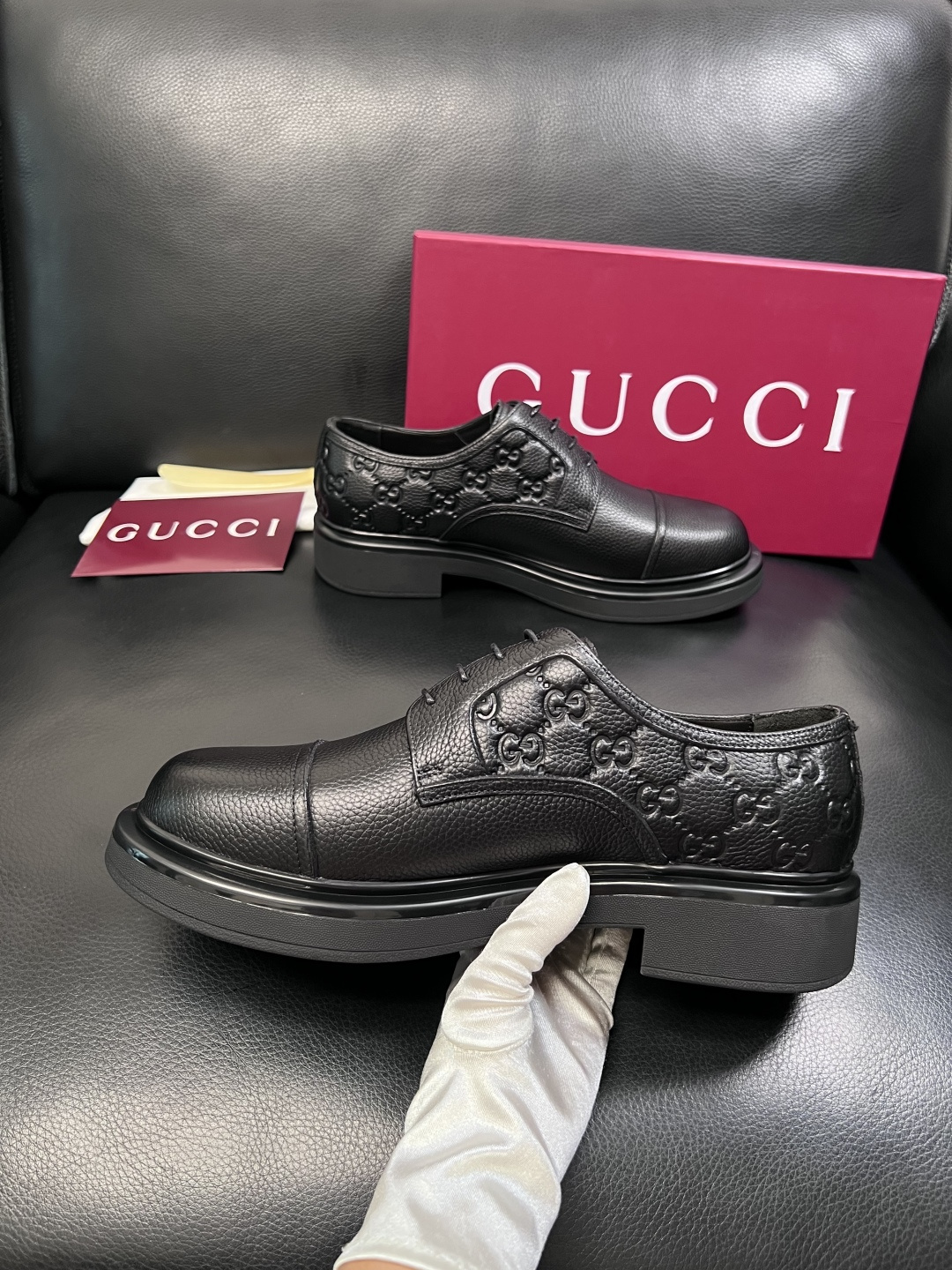 Gucci 高品质  顶级工艺品  古奇  皮鞋专柜新款原厂配置，意大利进口牛皮面料，进口牛皮内里垫，透
