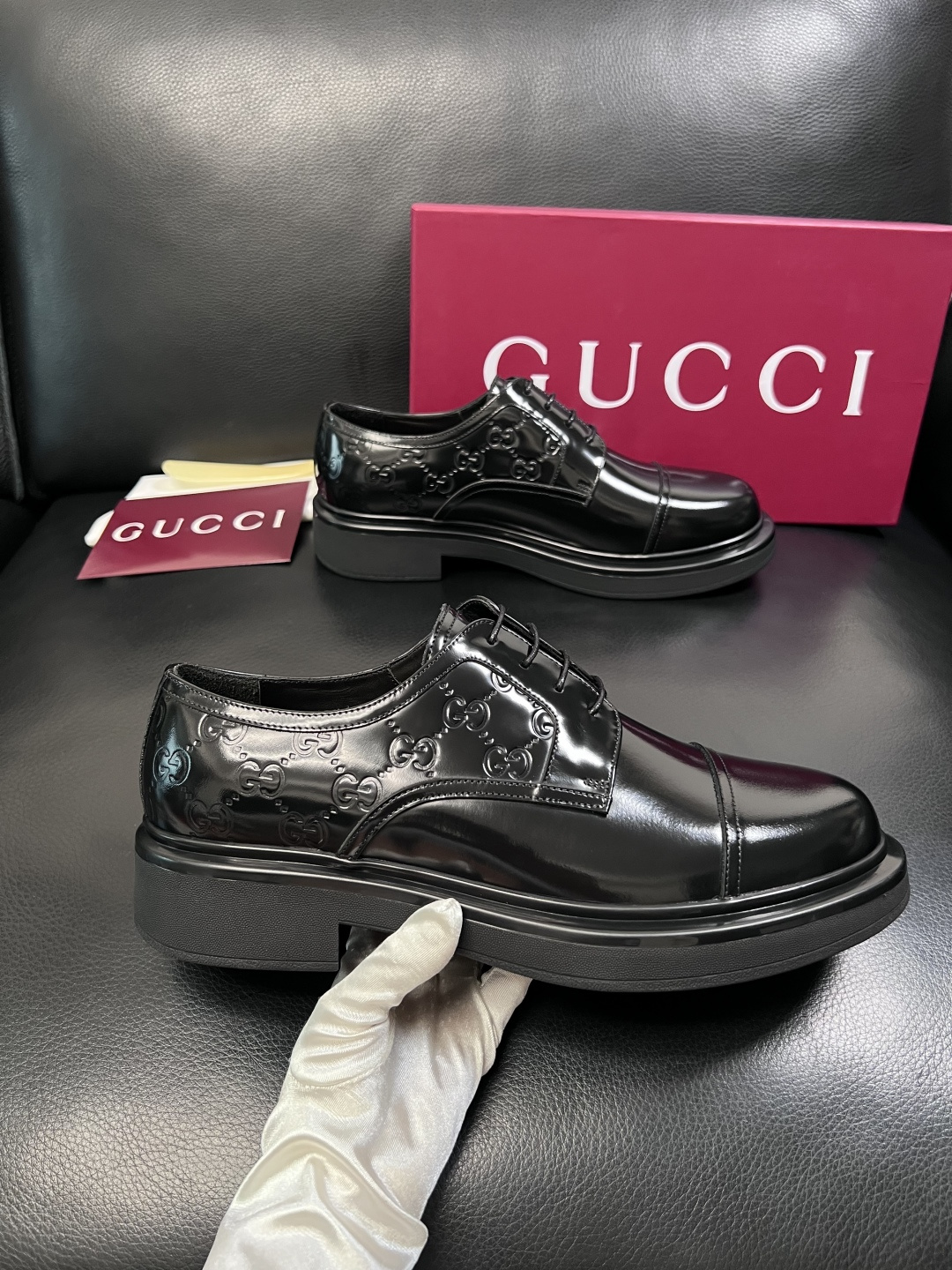 Gucci 高品质  顶级工艺品  古奇  皮鞋专柜新款原厂配置，意大利进口牛皮面料，进口牛皮内里垫，透